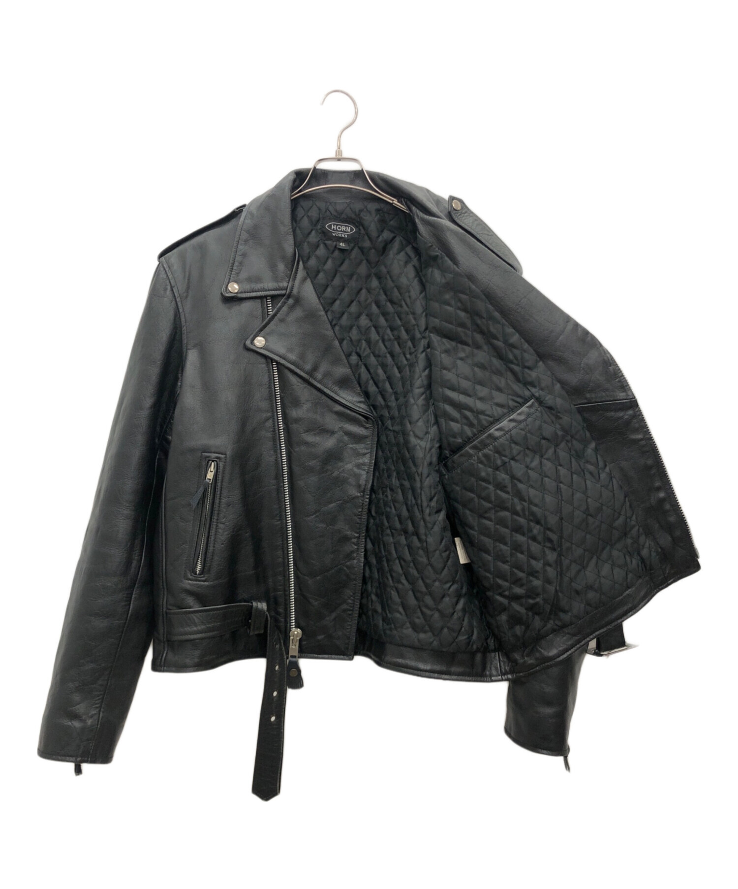 中古・古着通販】HORN WORKS (ホーンワークス) レザーライダース 