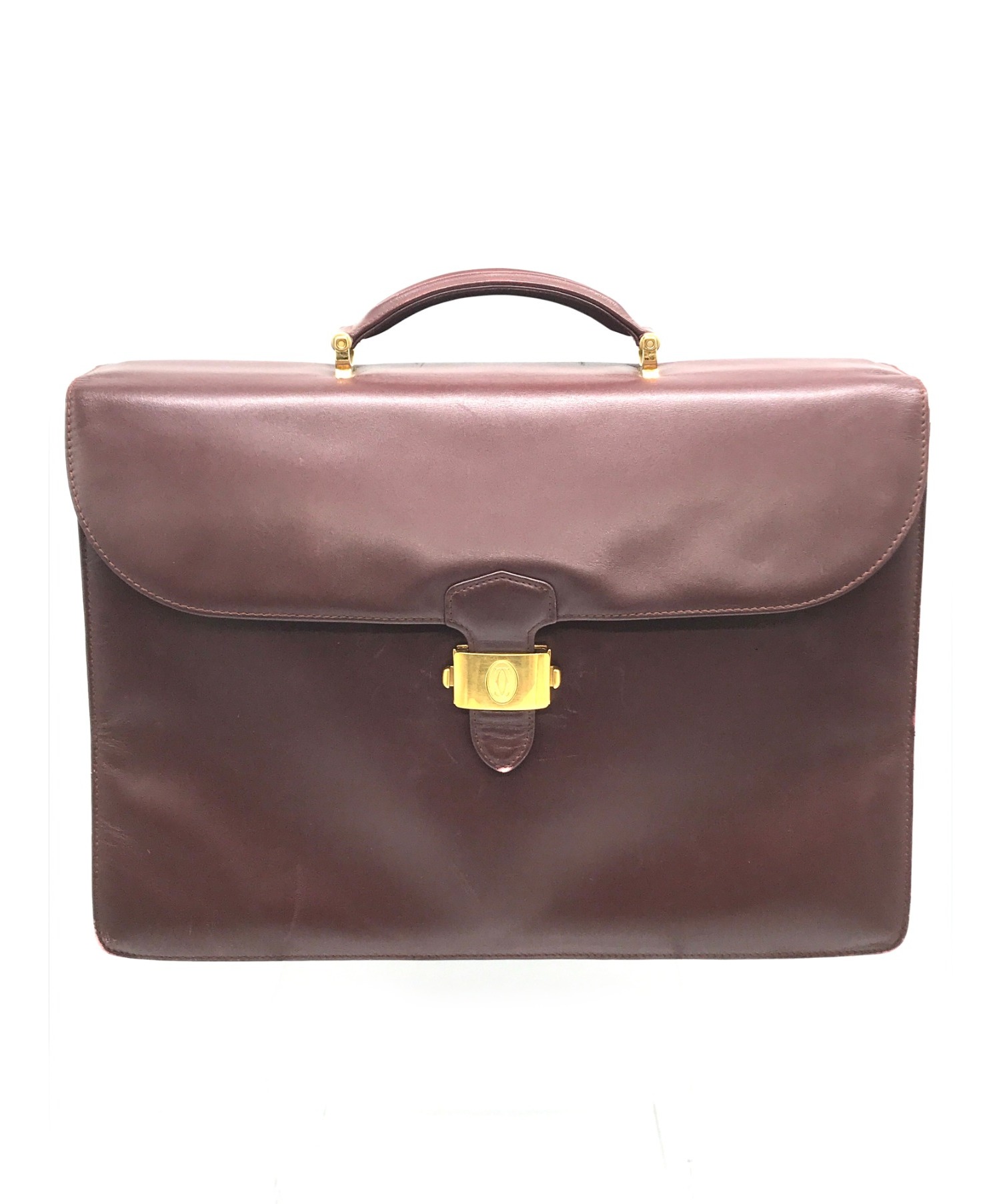 Cartier カルティエ ビジネスバッグ ボルドー (中古・古着通販 Cartier カルティエ ビジネスバッグ ボルドー (中古・古着通販