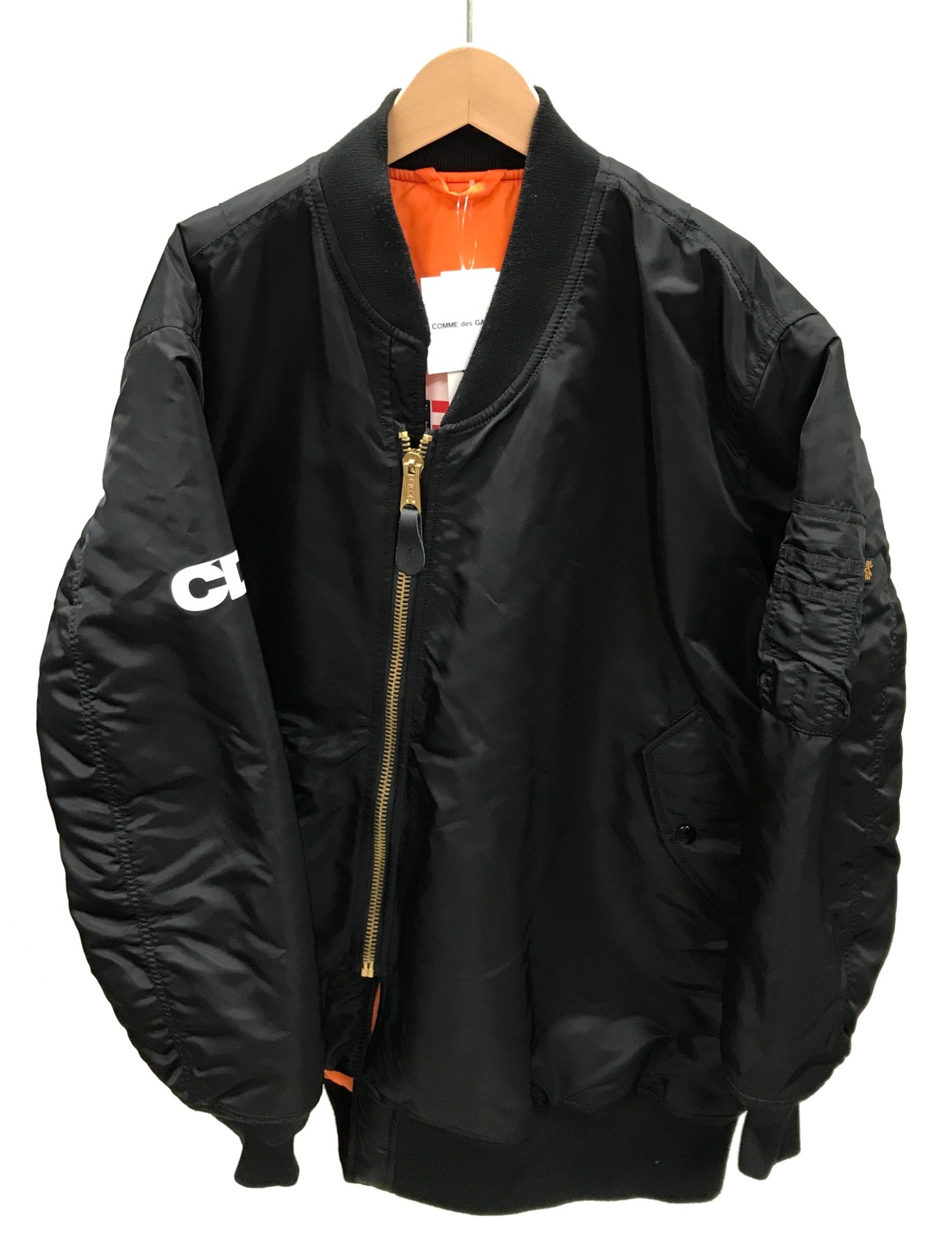 CDG × Alpha (シーディージー×アルファ) リバーシブルMA-1ジャケット ブラック サイズ:L 未使用品