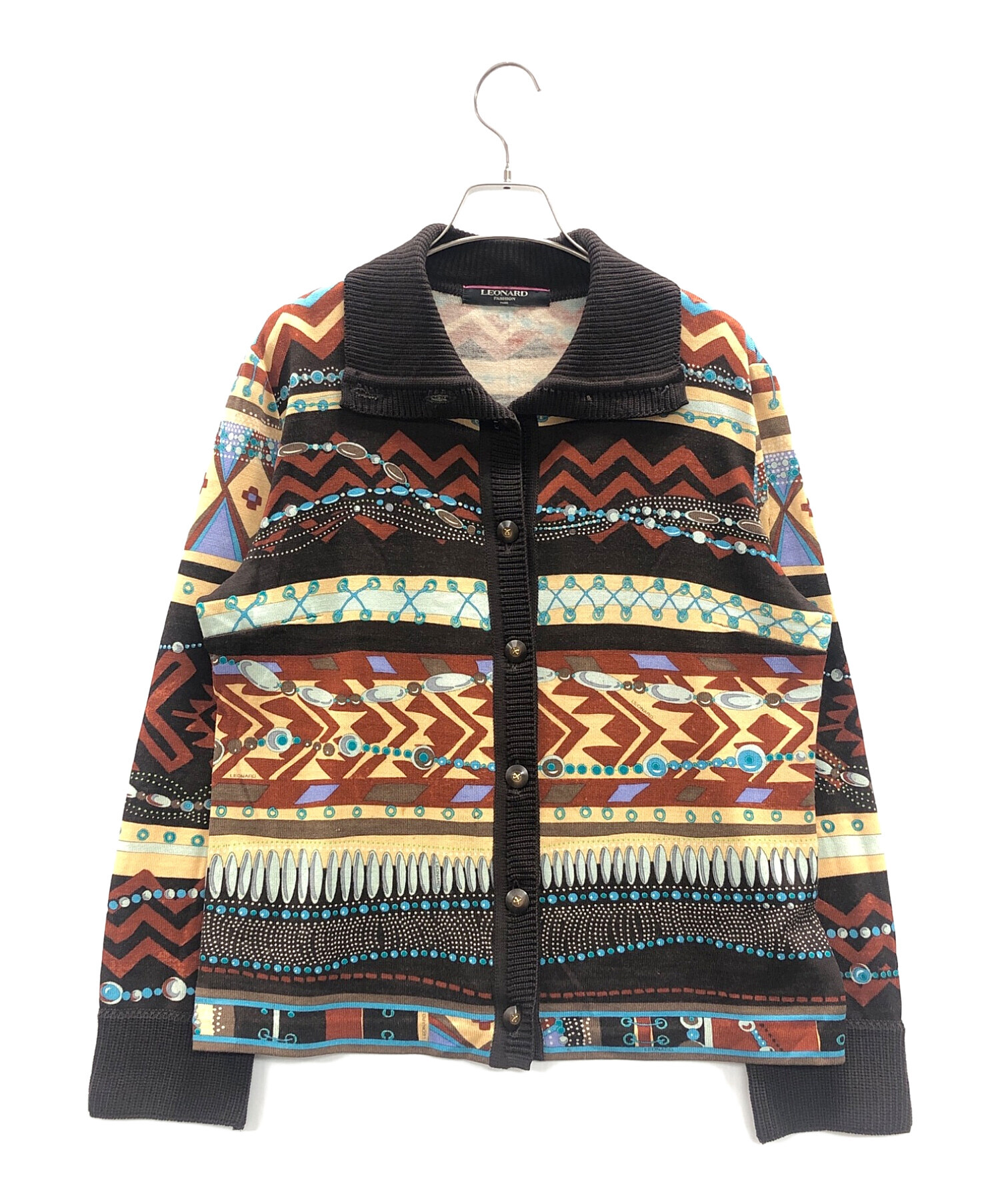 レオナール　カーディガン　部分使いシルク40% カーディガン｜レオナール 公式オンラインショップ