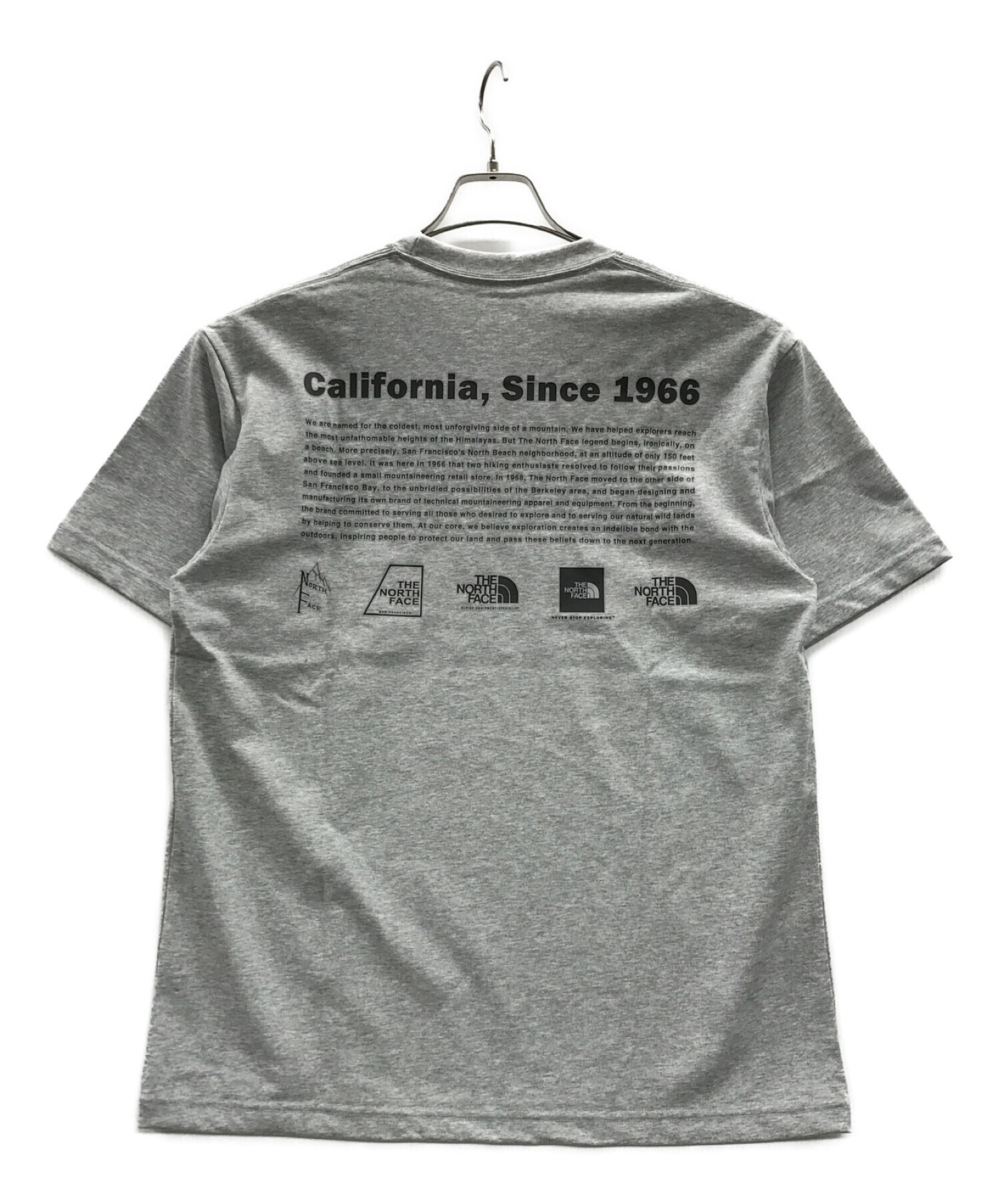 THE NORTH FACE (ザ ノース フェイス) Tシャツ ショートスリーブヒストリカルロゴティー グレー サイズ:L 未使用品