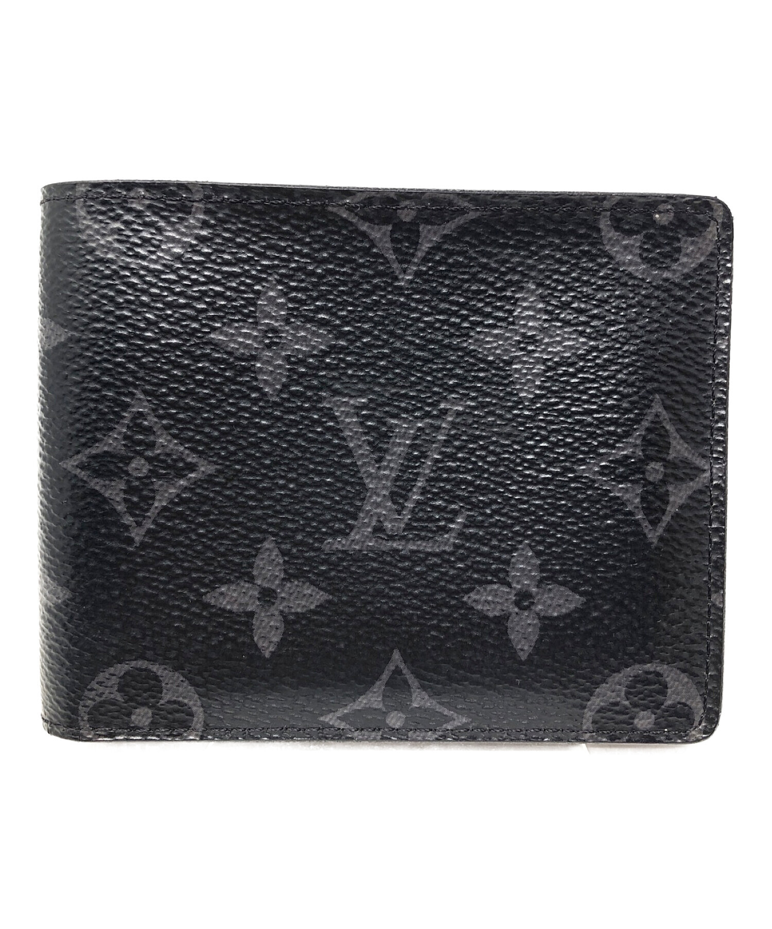 LOUIS VUITTON (ルイ ヴィトン) 2つ折り財布 モノグラムエクリプス ポルトフォイユスレンダー ブラック  サイズ:実寸サイズにてご確認ください。
