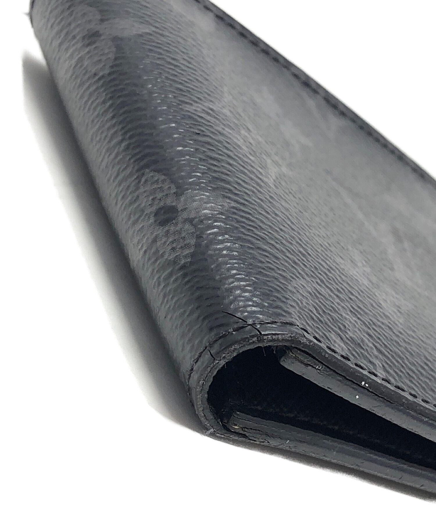 LOUIS VUITTON (ルイ ヴィトン) 2つ折り財布 モノグラムエクリプス ポルトフォイユスレンダー ブラック  サイズ:実寸サイズにてご確認ください。