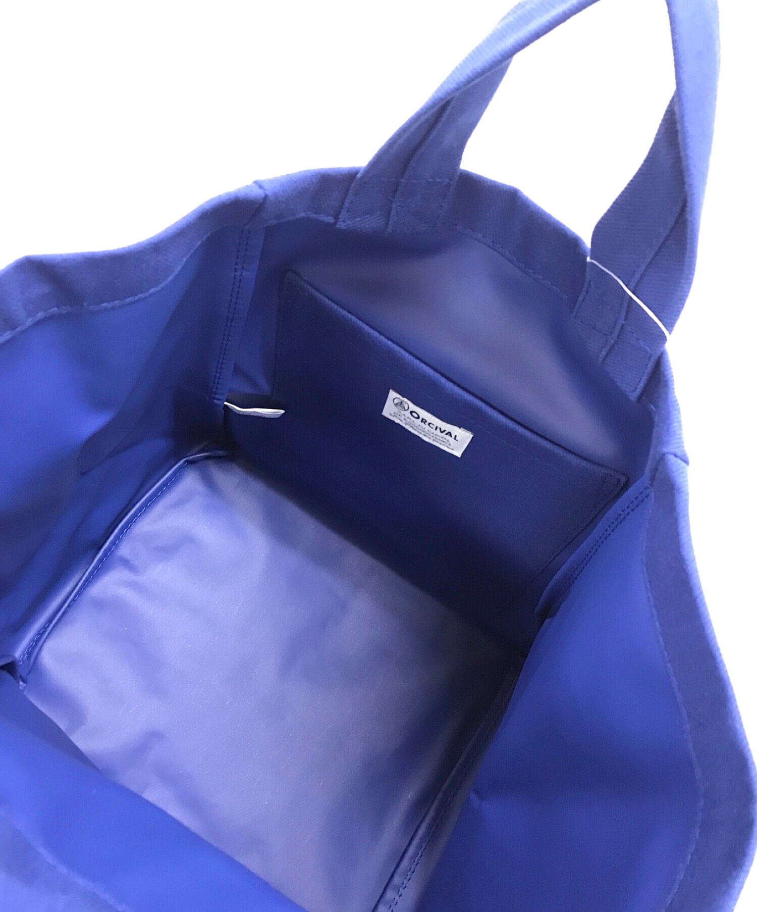 ORCIVAL (オーシバル) アクリルコットンキャンバストートバッグ ブルー サイズ:実寸サイズにてご確認ください。 未使用品