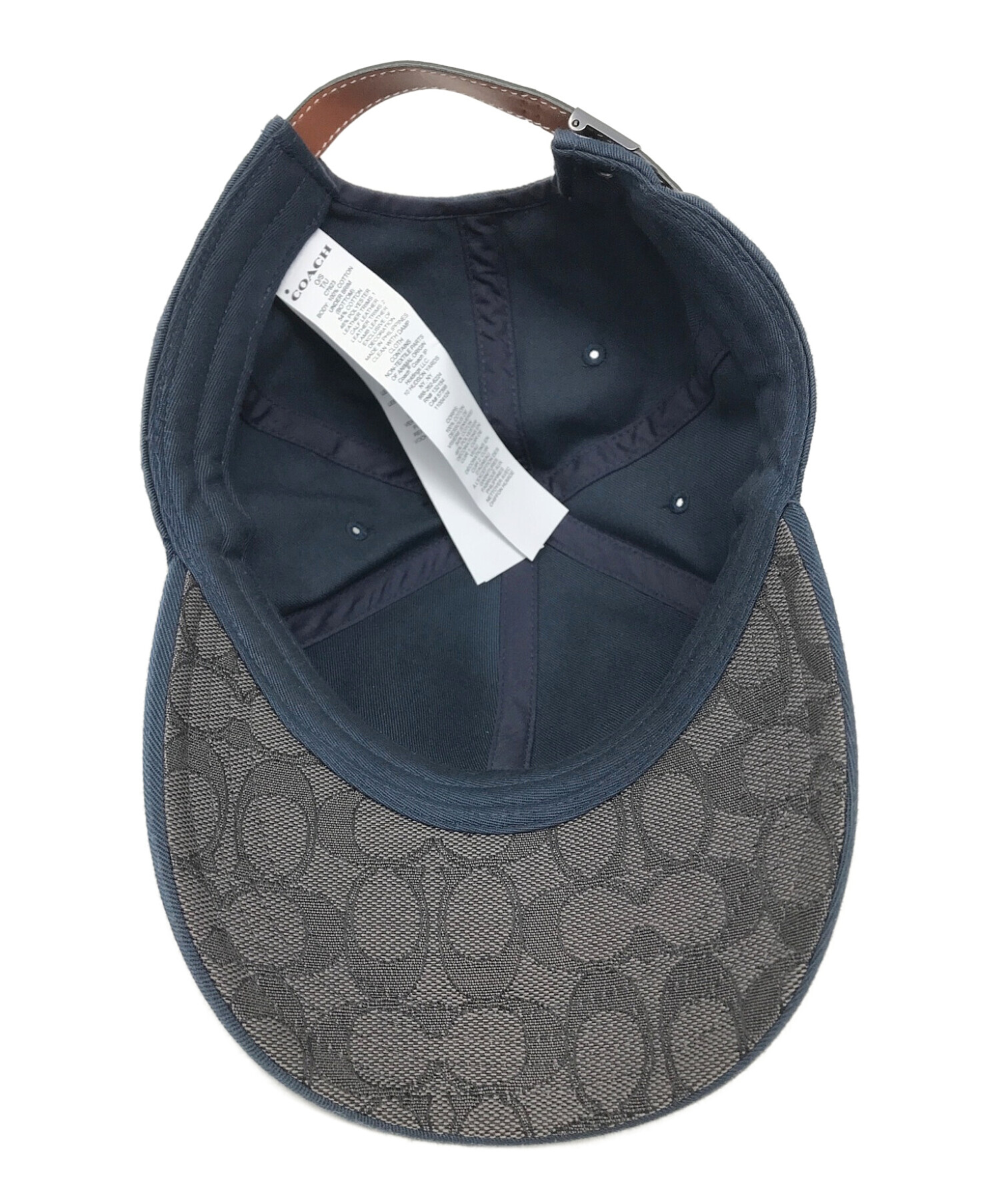 中古・古着通販】COACH (コーチ) ベースボールキャップ 帽子 ネイビー 