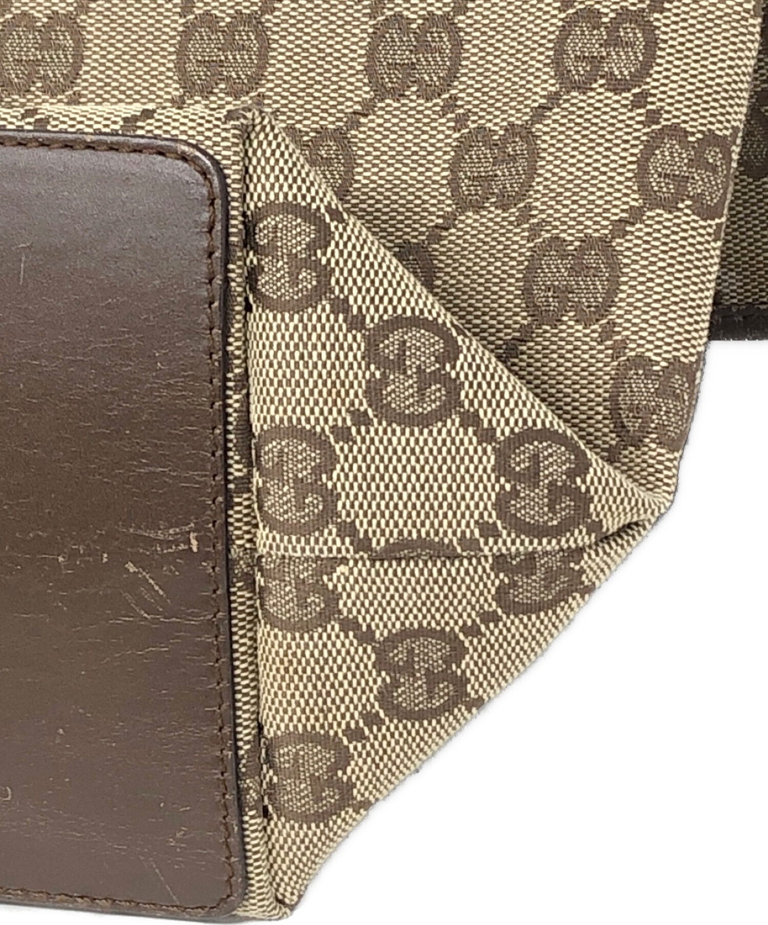 中古・古着通販】GUCCI (グッチ) トートバッグ ベージュ サイズ:実寸 