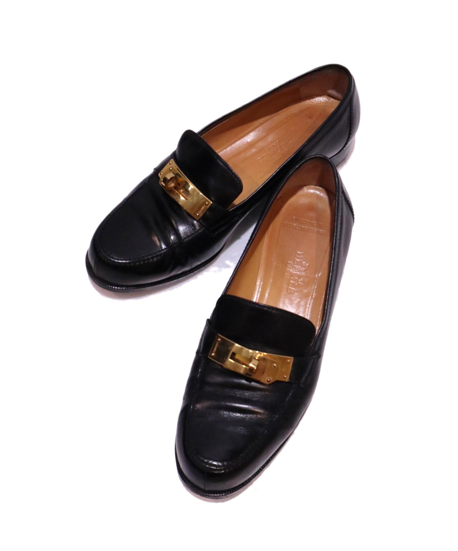 中古・古着通販】HERMES (エルメス) ケリーローファー ブラック サイズ 
