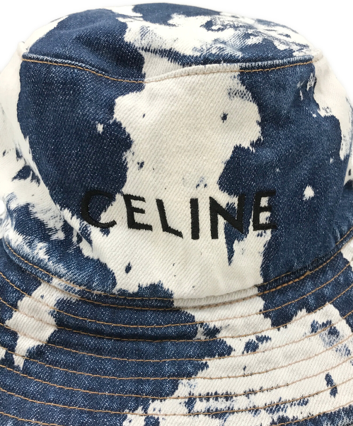 CELINE (セリーヌ) BUCKET HAT IN BLEACHED DENIM インディゴ サイズ:57
