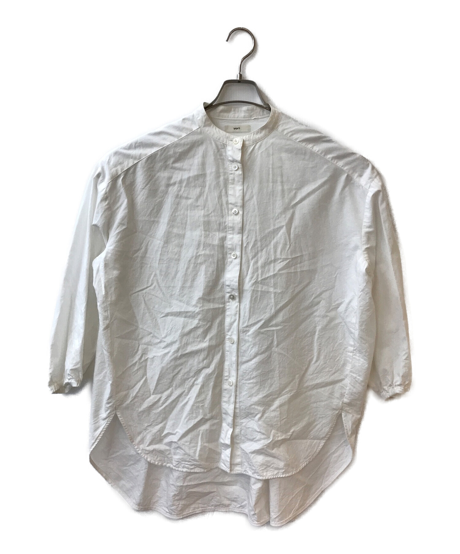 yori (ヨリ) バックギャザーシャツ ホワイト サイズ:F