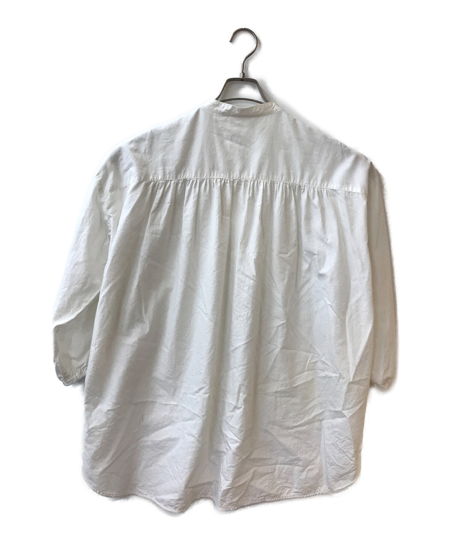 yori (ヨリ) バックギャザーシャツ ホワイト サイズ:F