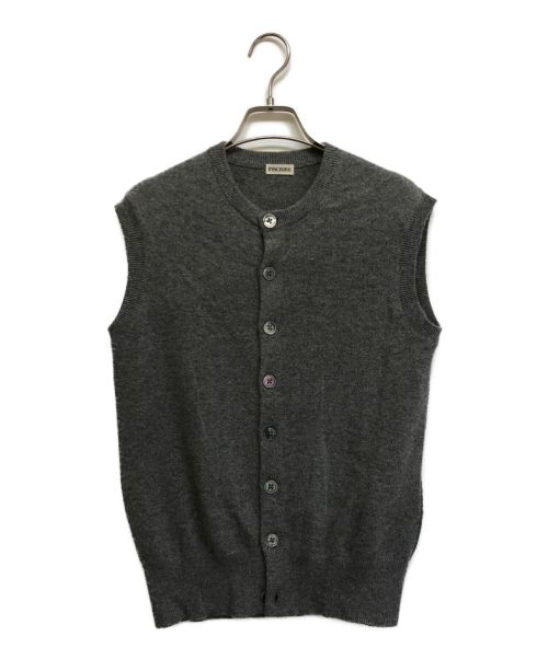 INSCRIRE アンスクリア ノースリーブ カーディガン ブラック