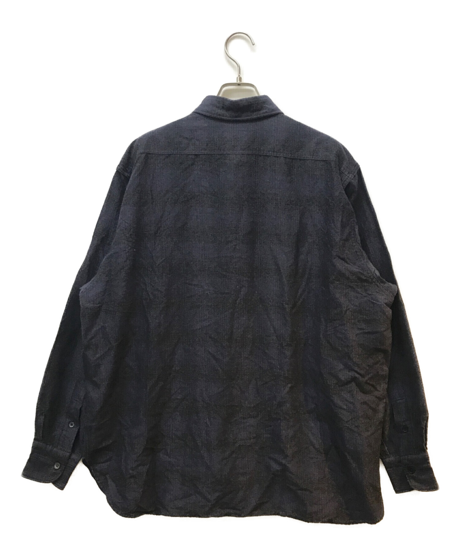 COMOLI コモリ  ウールシルクワークシャツ　ネイビー　サイズ1