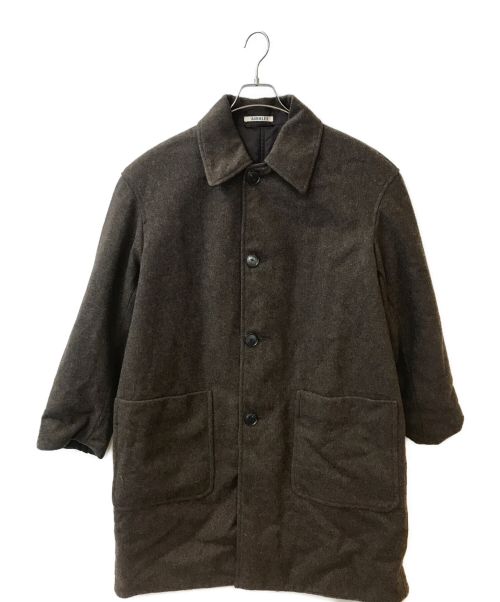 AURALEE 21aw ウールナイロン中綿入りリバーシブルステンカラーコート