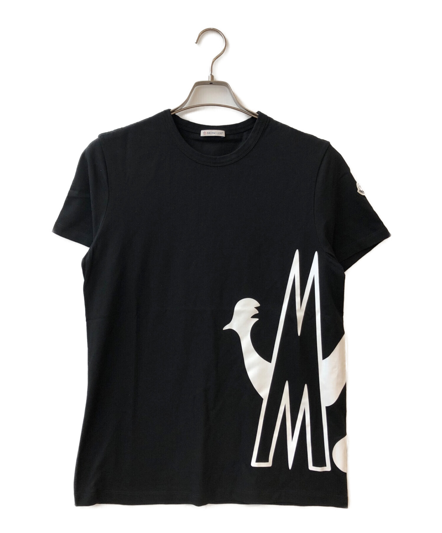 MONCLER (モンクレール) 19AWロゴプリントTシャツ ブラック サイズ:M