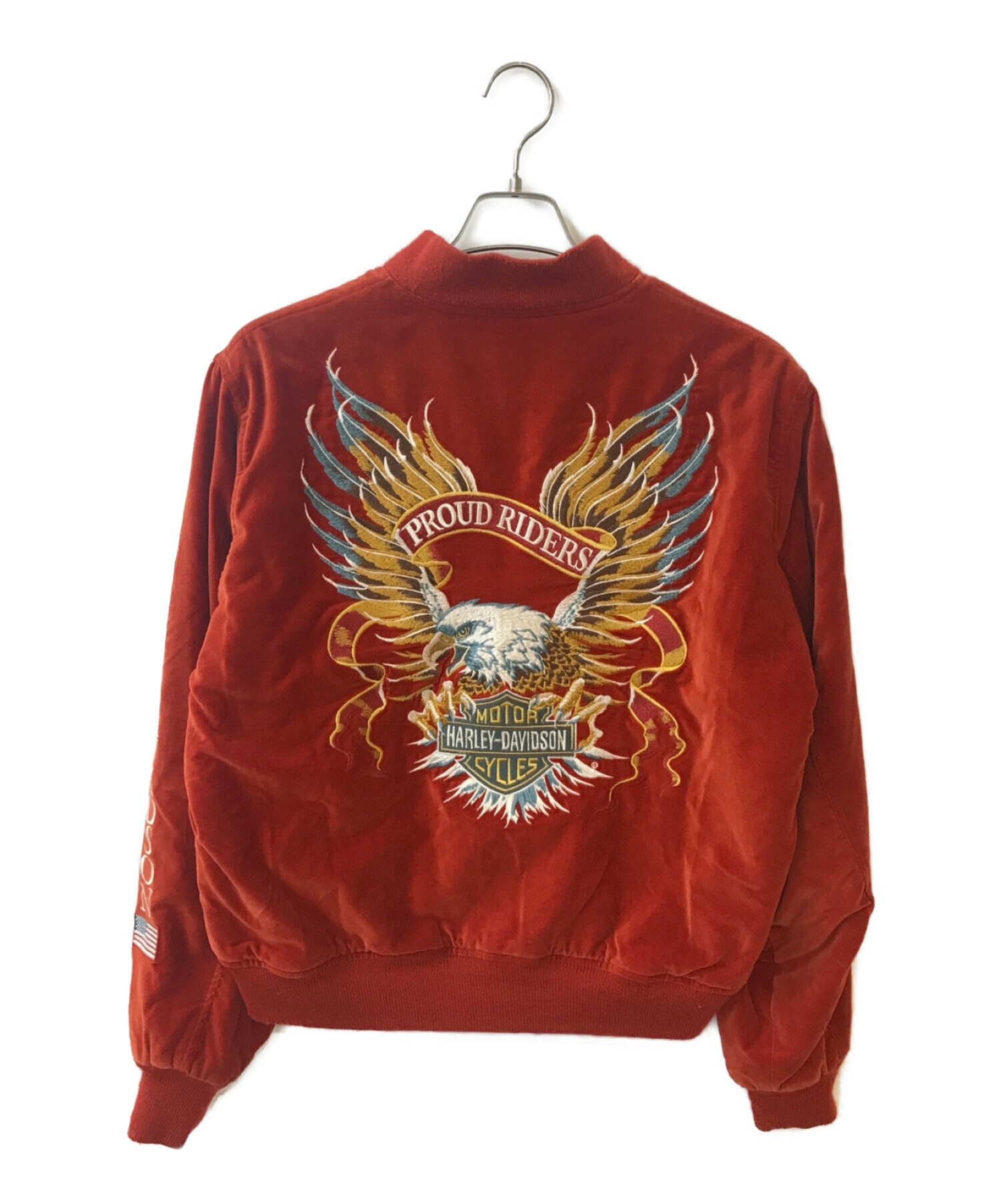 ハーレーダビッドソン ベロアジャケット HURLEYDAVIDSON 赤