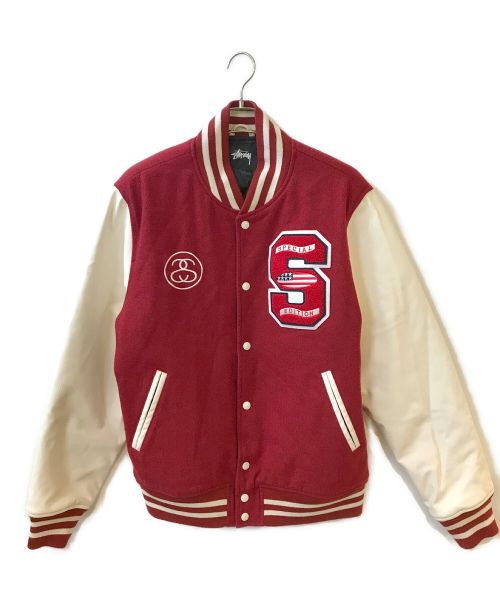 STUSSY スタジャン XL レッド 赤 STÜSSY 赤 スタジャン Sサイズ 中古
