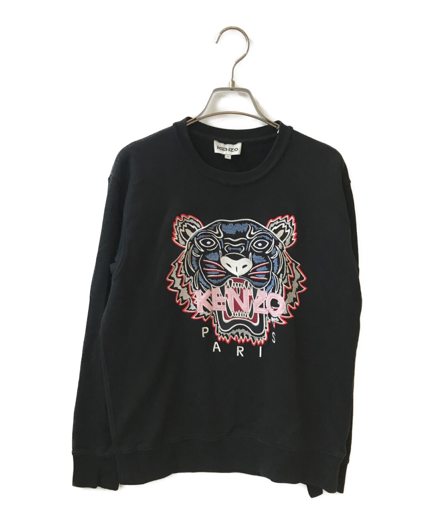 【希少】KENZO ケンゾー スウェット 人気カラー タイガー刺繍 ブラック M