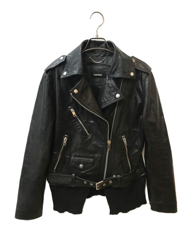 中古・古着通販】DIESEL (ディーゼル) レイヤードレザーライダース 