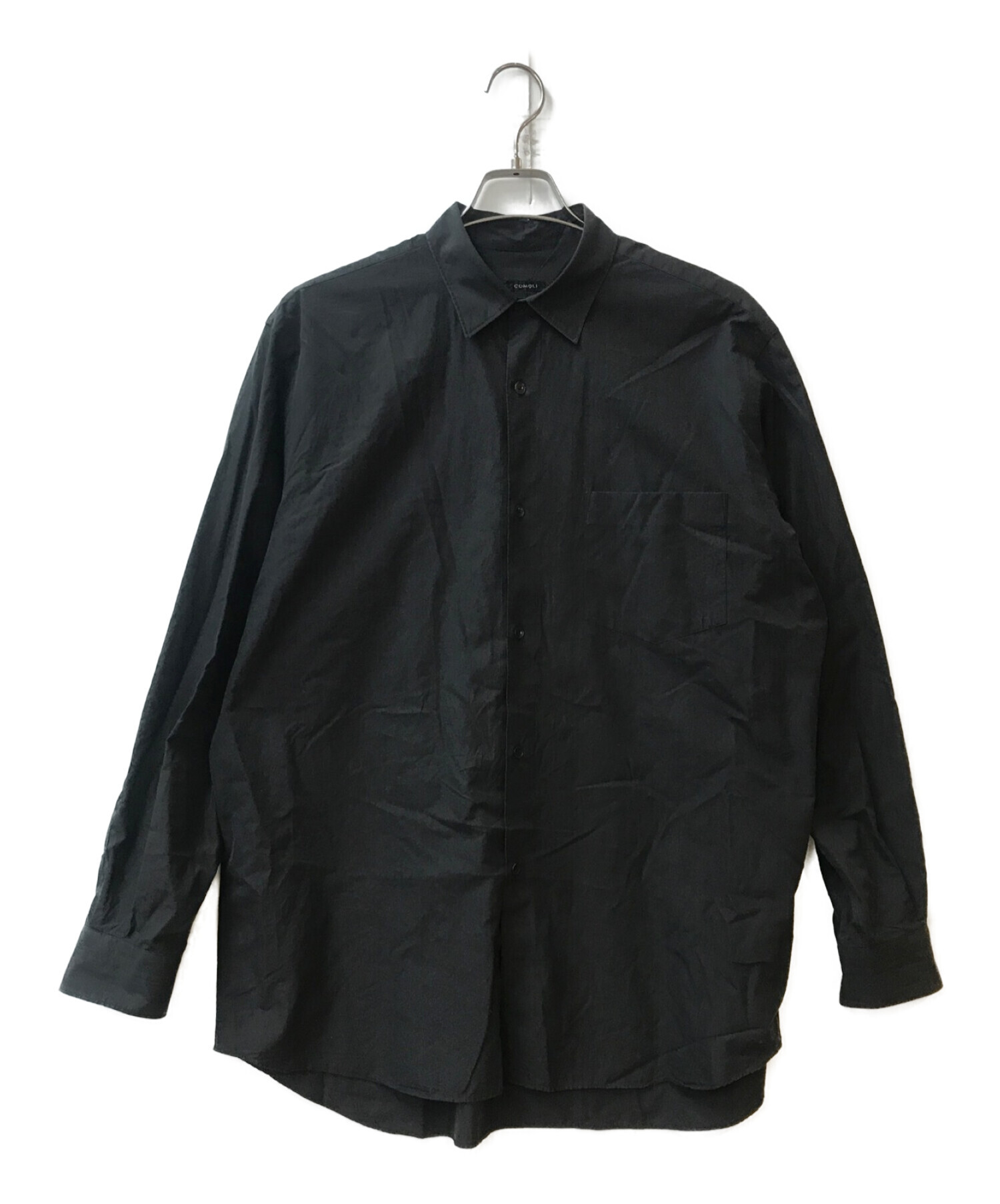中古・古着通販】COMOLI (コモリ) コモリシャツ ブラック サイズ:4 