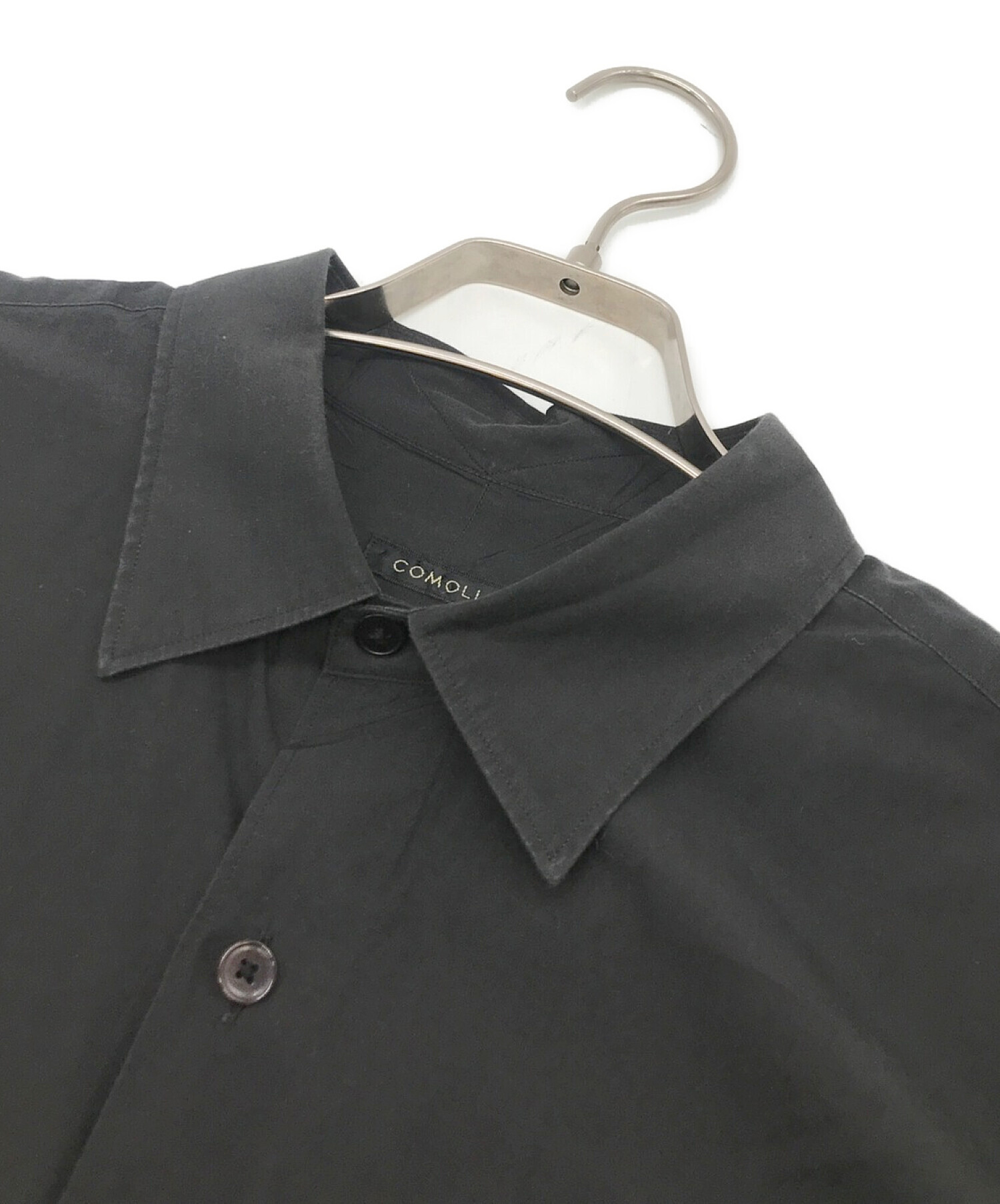 中古・古着通販】COMOLI (コモリ) コモリシャツ ブラック サイズ:4 