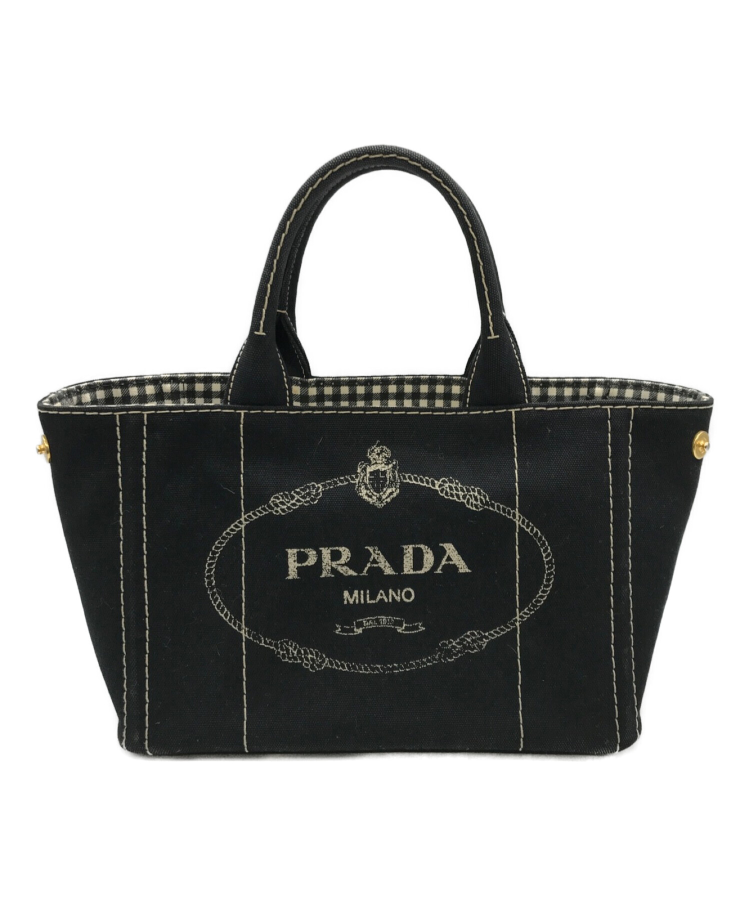 PRADA カナパギンガムチェックバッグ