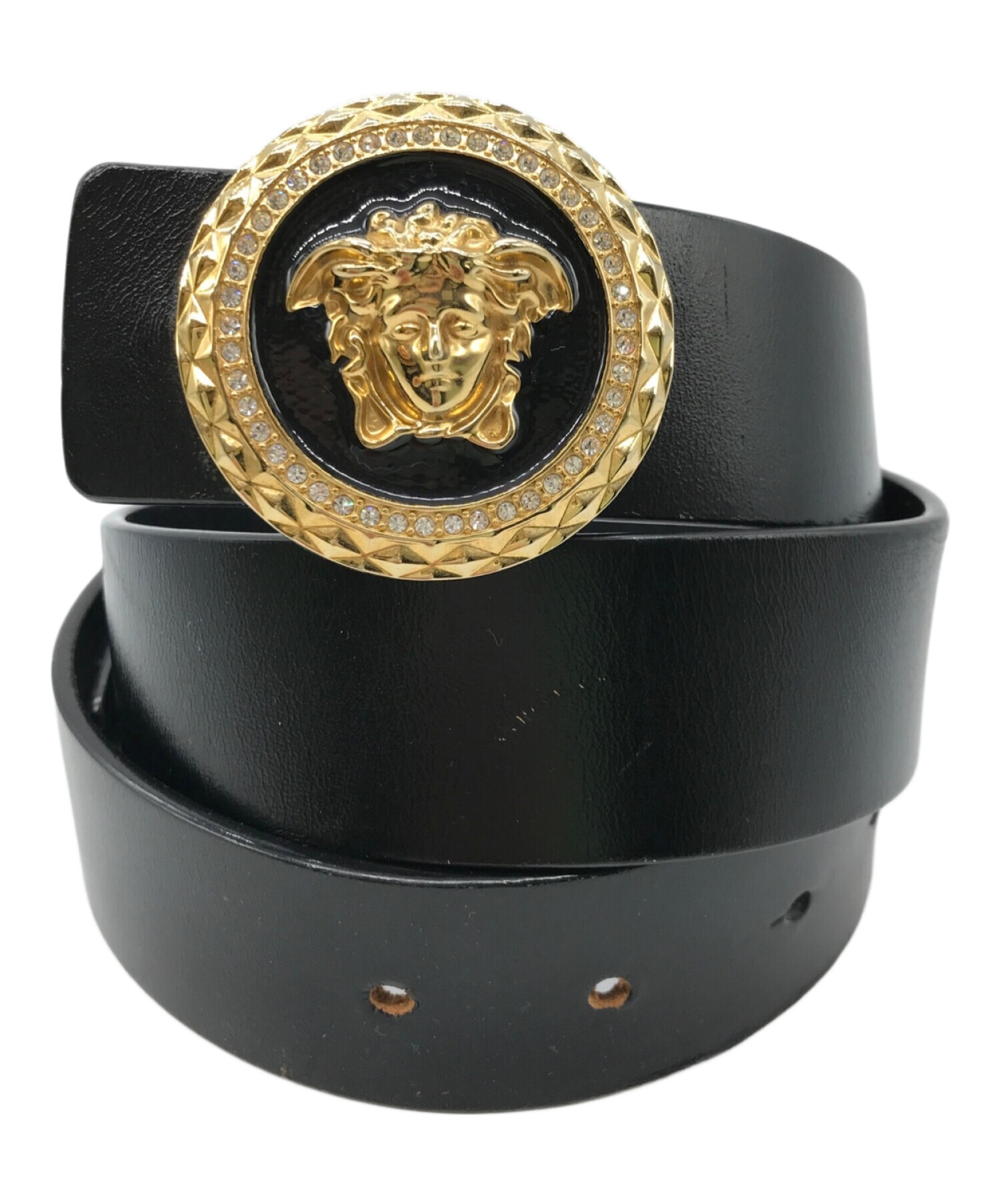 VERSACE ヴェルサーチ メデューサ ラウンド バックル ベルト VERSACE ヴェルサーチ メデューサ ラウンド バックル ベルト