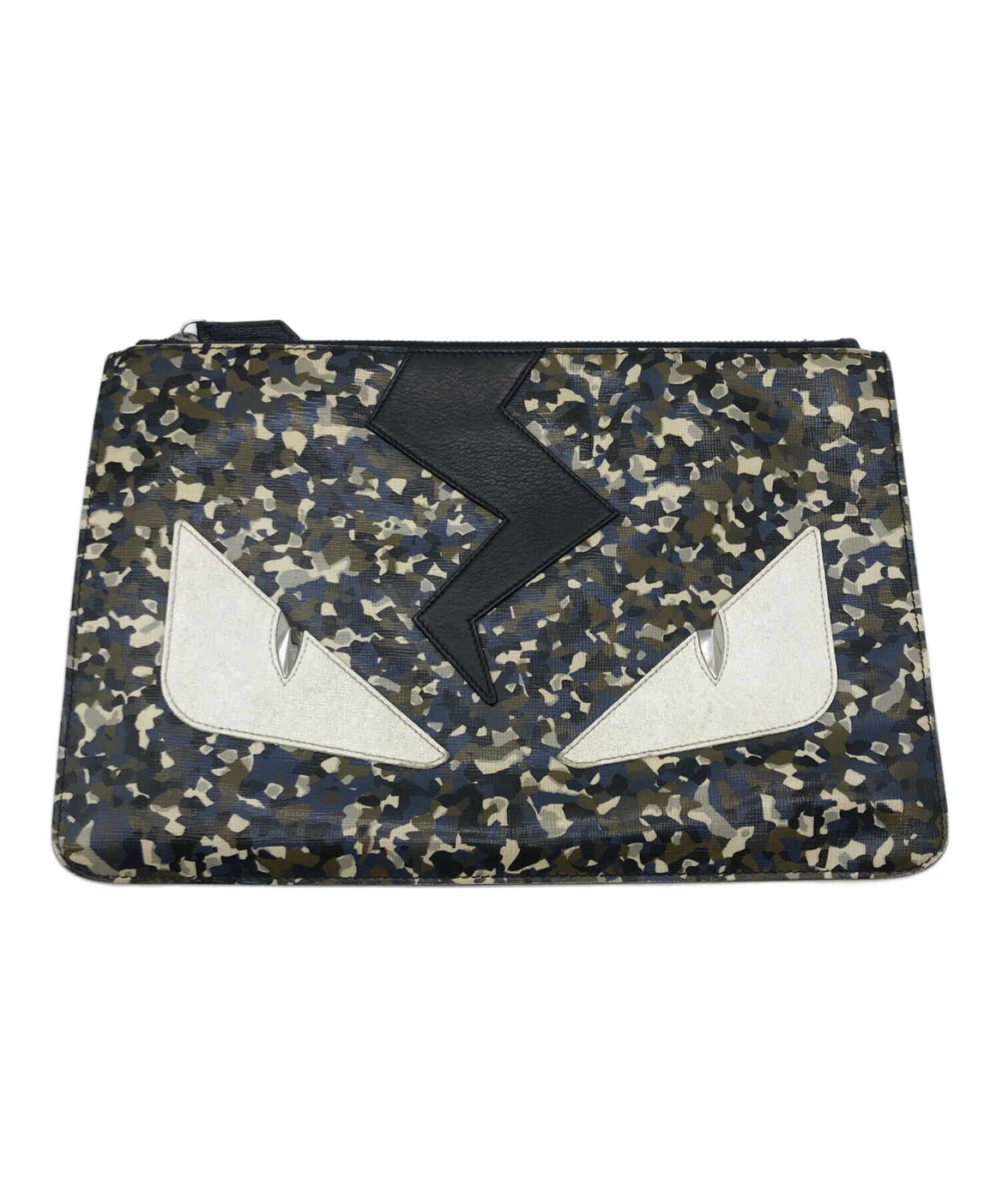 FENDI フェンディ　モンスター　メンズクラッチバック　グレー FENDI フェンディ メンズ モンスター クラッチ グレー フェンディ