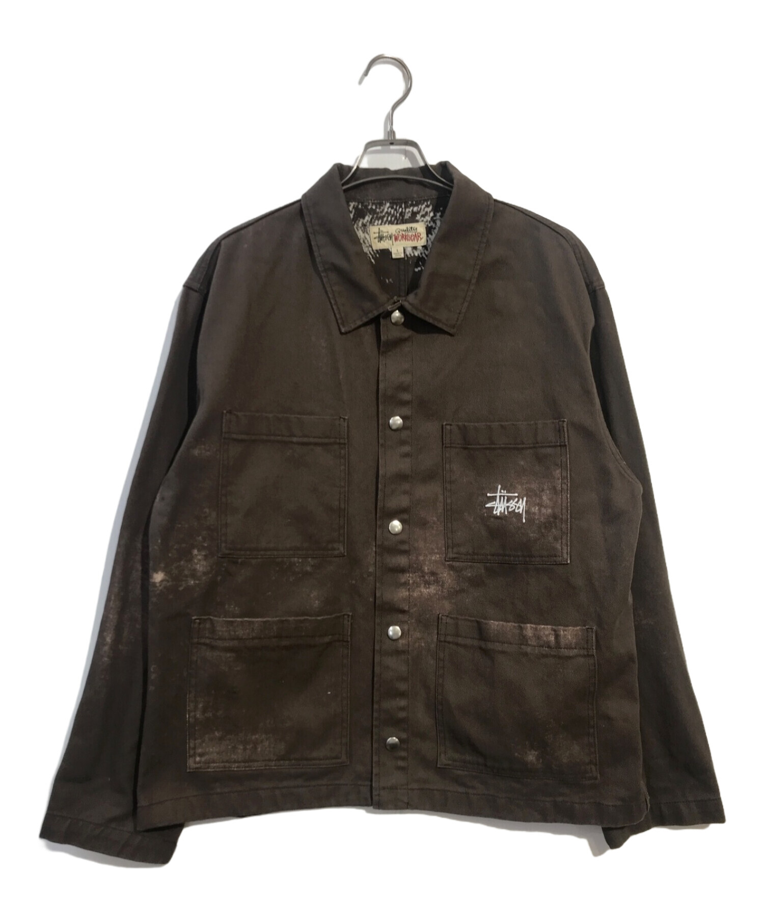 中古・古着通販】stussy (ステューシー) Spotted Bleach Chore Jacket 