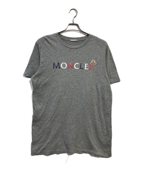 中古・古着通販】MONCLER (モンクレール) ロゴプリントTシャツ グレー  