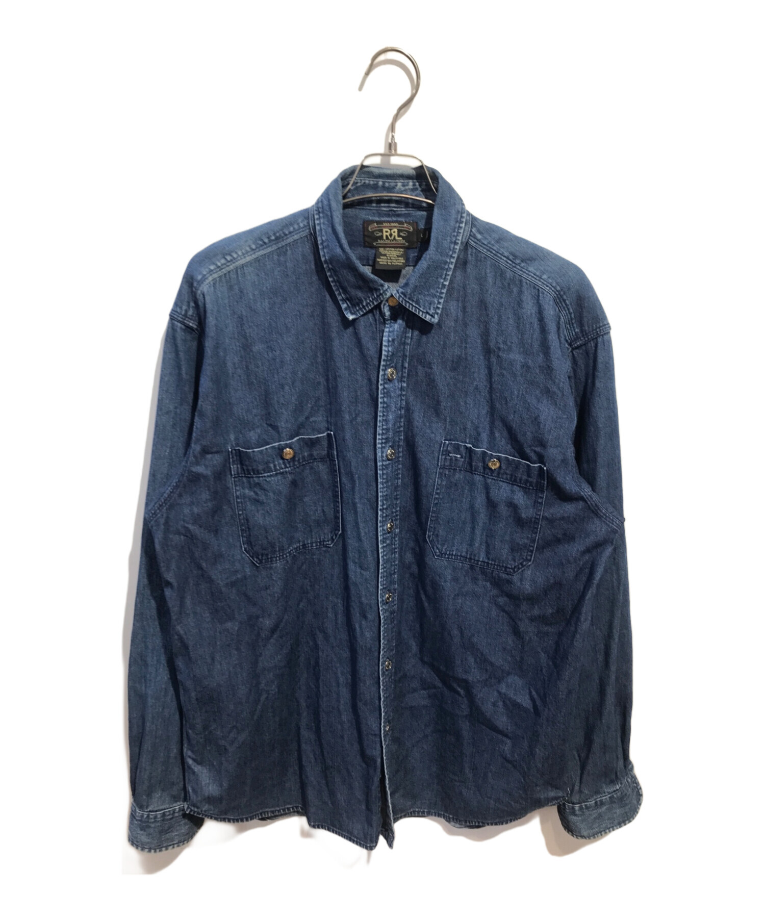 中古・古着通販】RRL (ダブルアールエル) 三ツ星タグデニムシャツ 