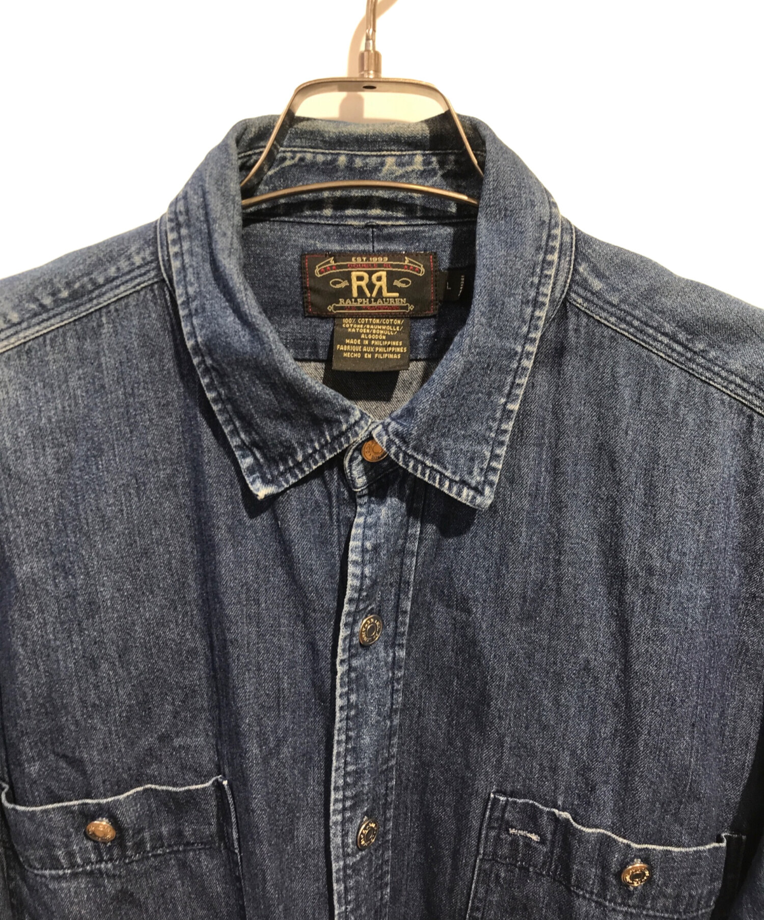 RRL ダブルアールエル ラルフローレン デニムシャツ Lサイズ