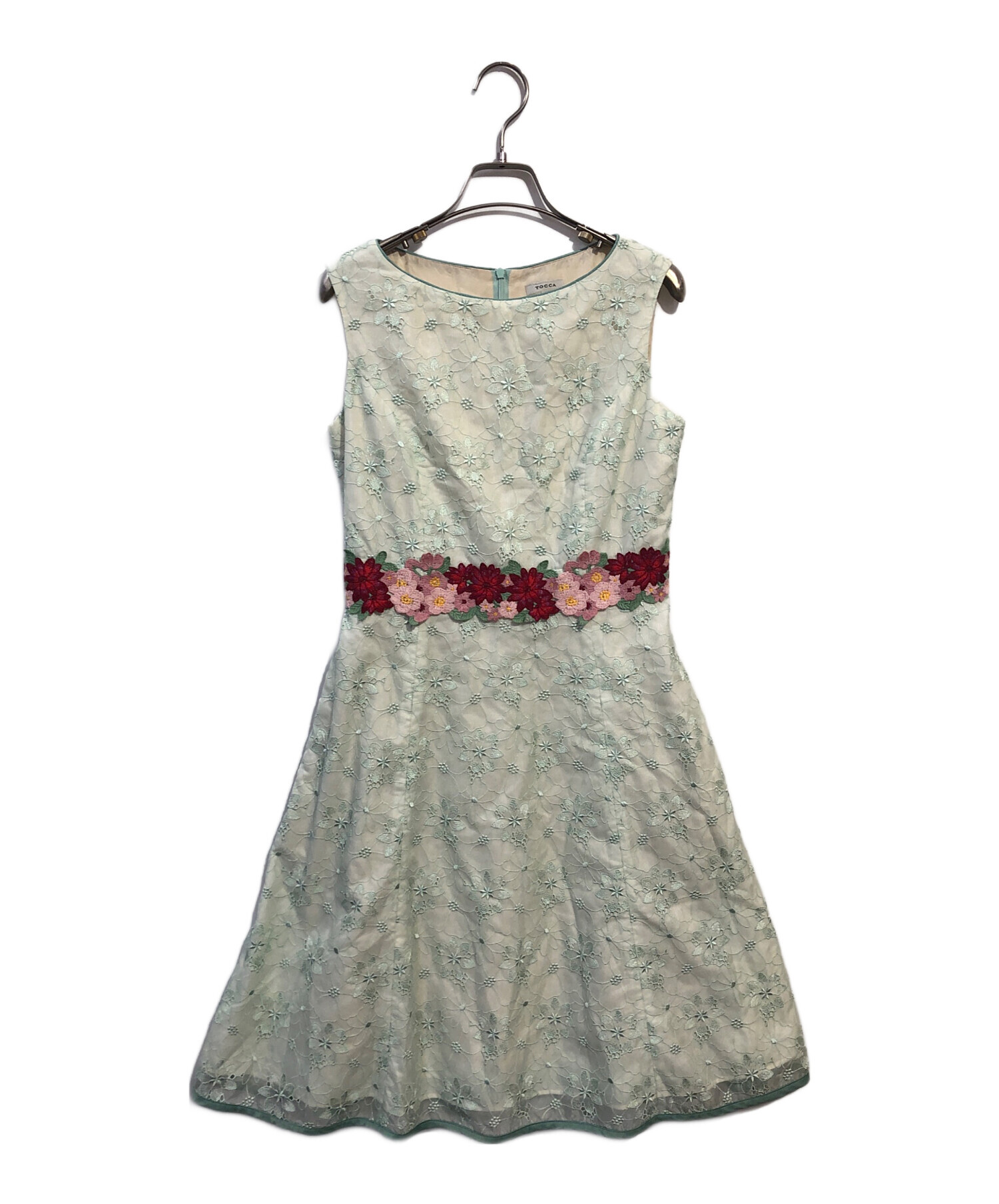 中古・古着通販】TOCCA (トッカ) FLORAL BOUQUET ドレス 黄緑 サイズ:2 