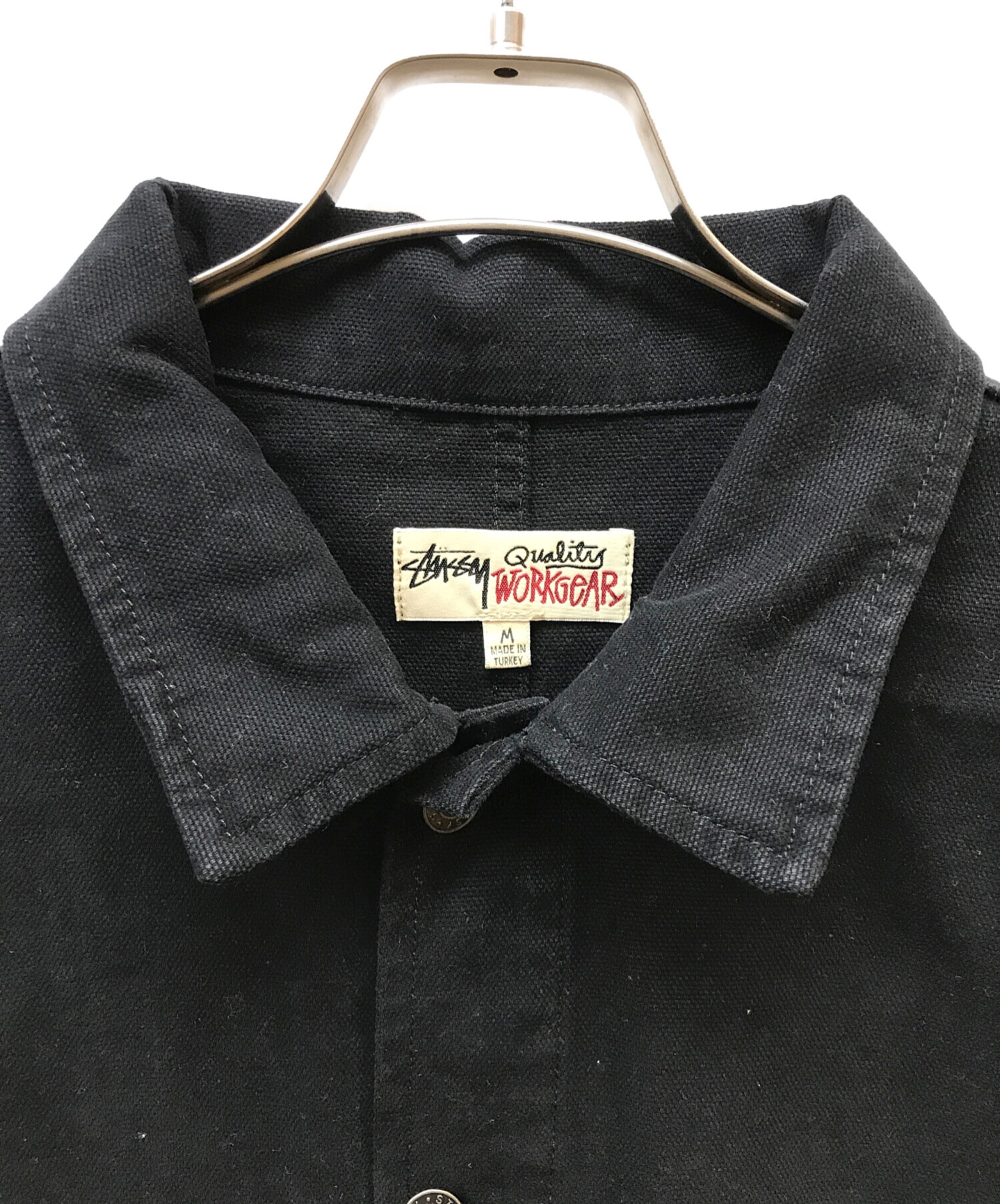 Stussy Quality Workgear Mサイズ 黒ジャケット