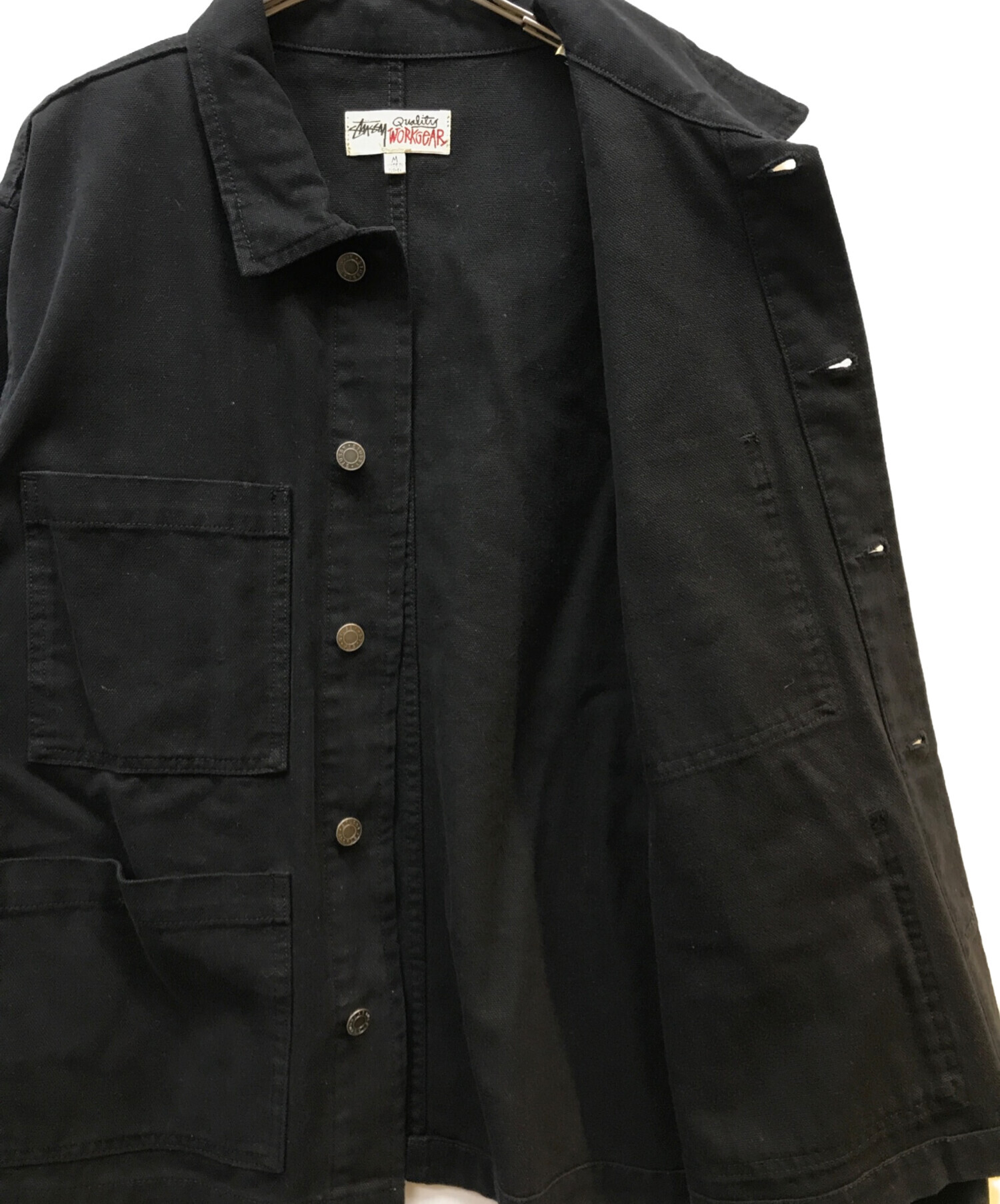 Stussy Quality Workgear Mサイズ 黒ジャケット