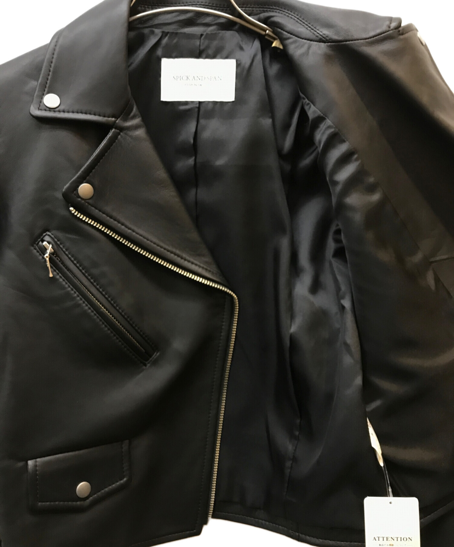 未使用 Spick and Span シープスキンダブルライダースジャケットS