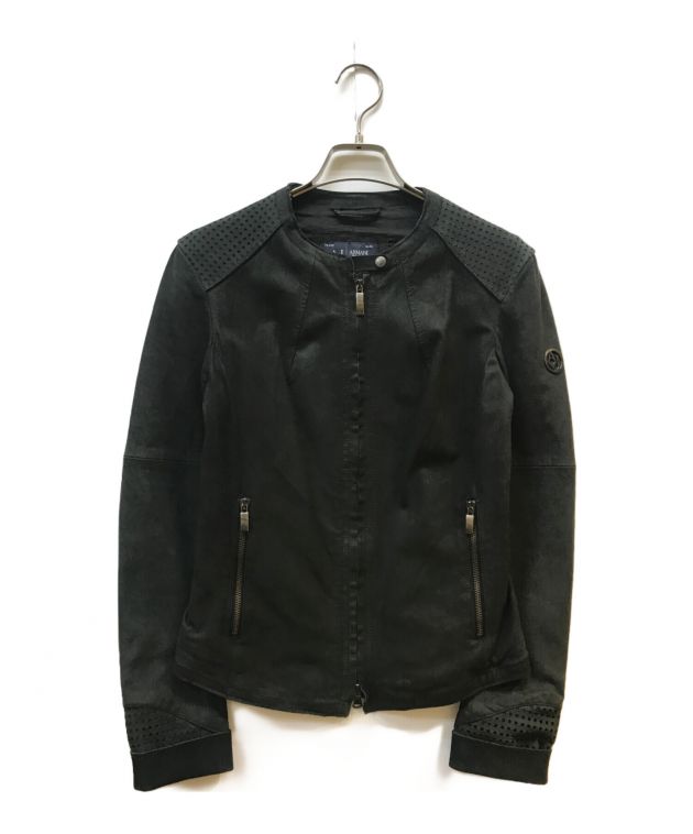 ARMANI うまく JEANS アルマーニジーンズ ライダース ブルゾン レザー 42