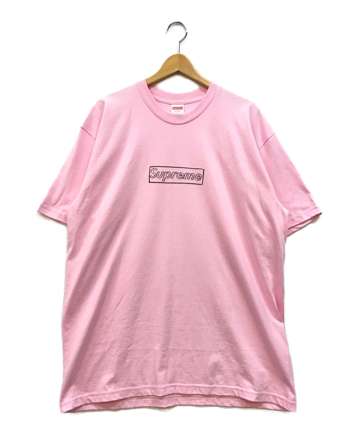 Supreme KAWS Chalk Logo Tee pink XL