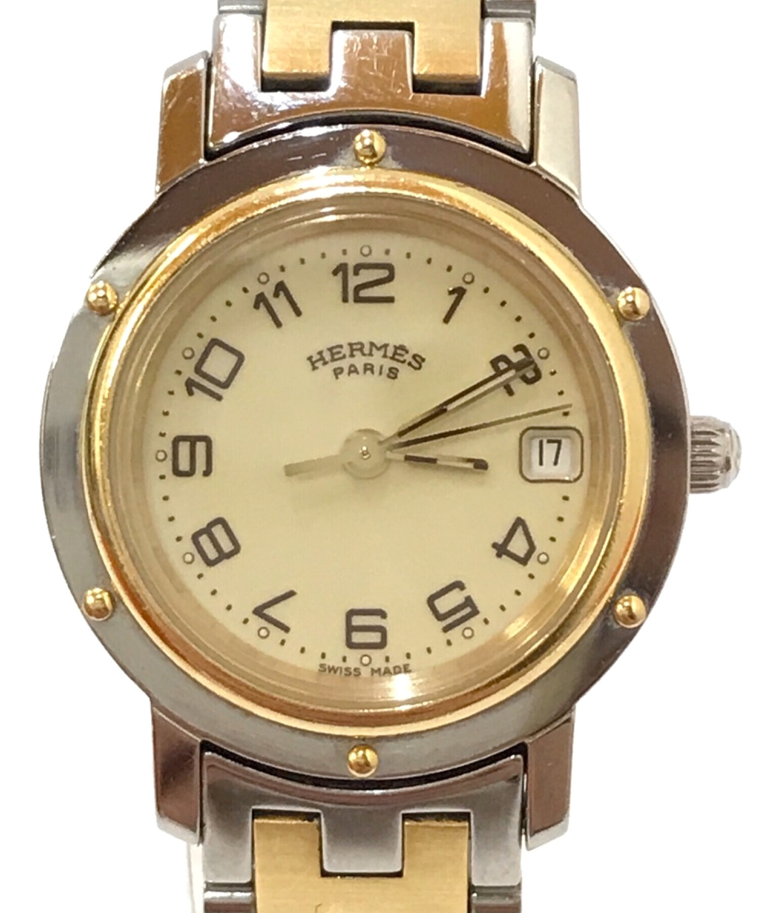 HERMESクォーツ シルバー/ゴールド HERMES(エルメス) / クォーツ腕時計