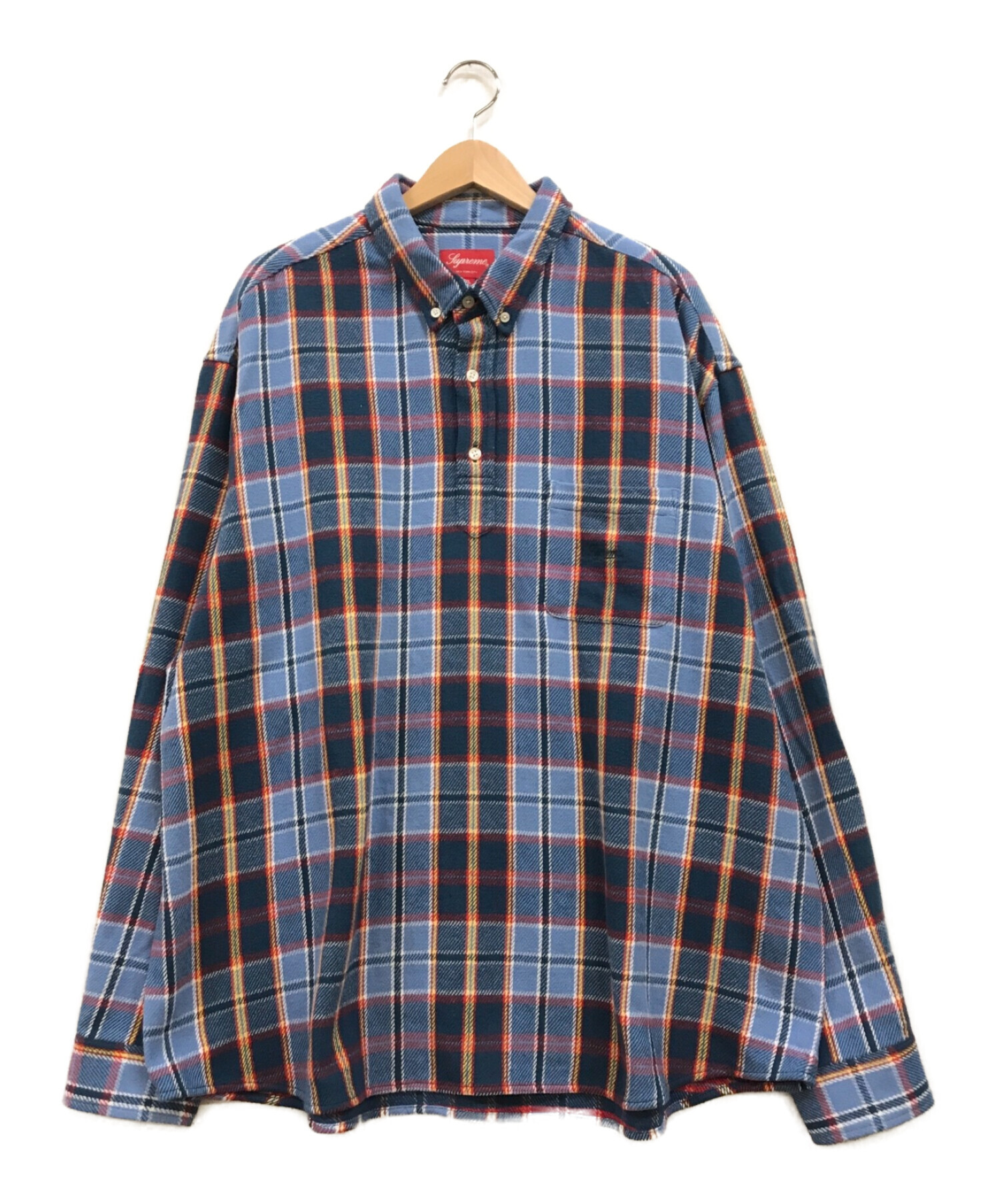 シュプリームPullover Plaid Flannel Shirt  M 新作