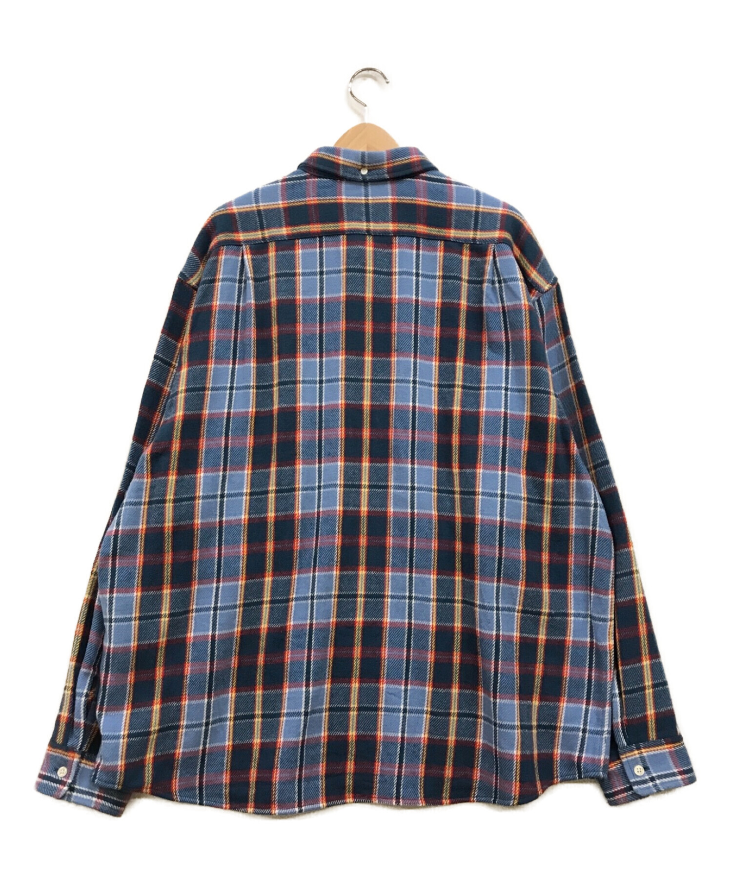 SUPREME (シュプリーム) Pullover Plaid Flannel Shirt ブルー サイズ:XL