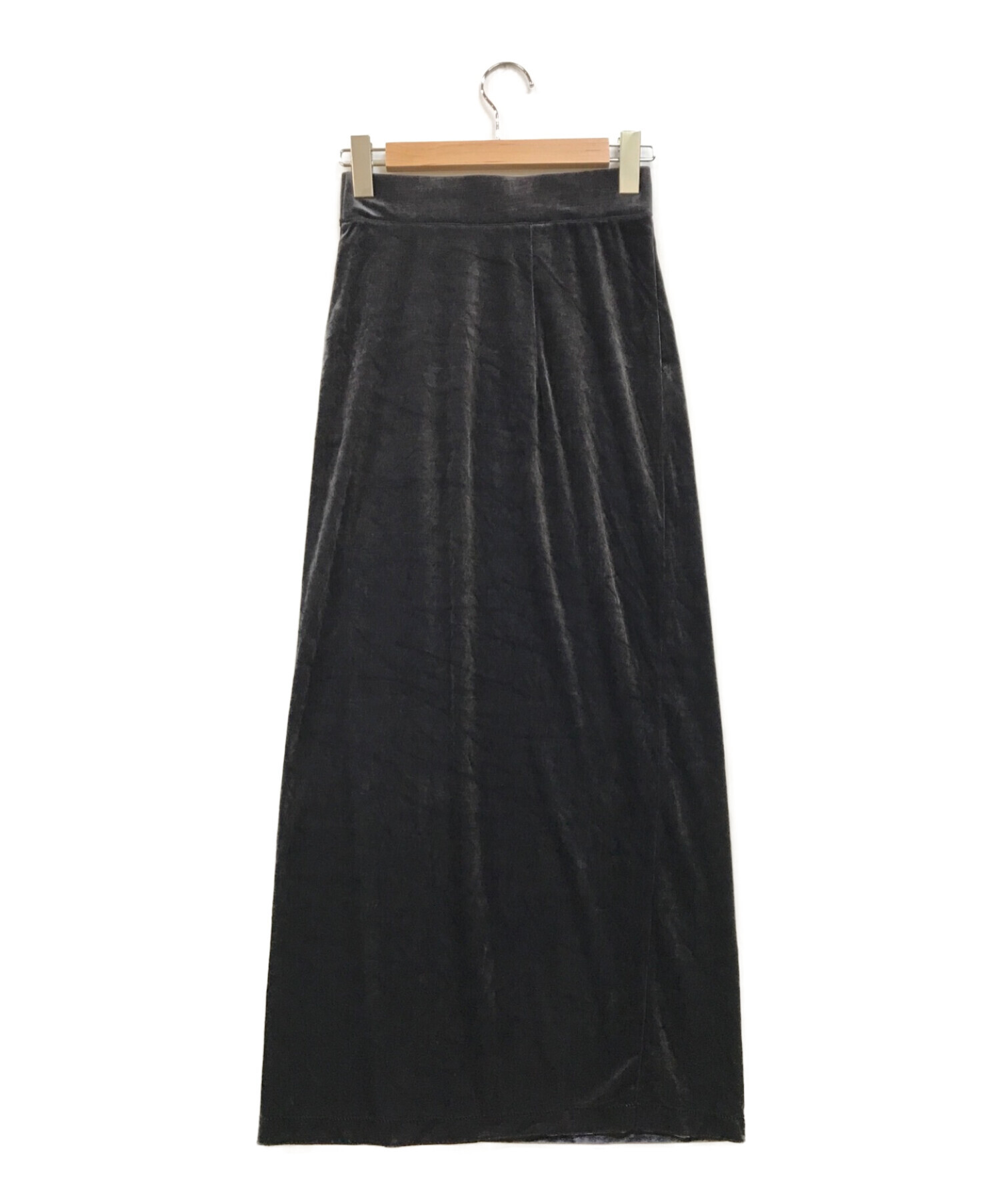 BACCA (バッカ) inner piece ベロアジャージー ロングスカート ブラック サイズ:34 未使用品