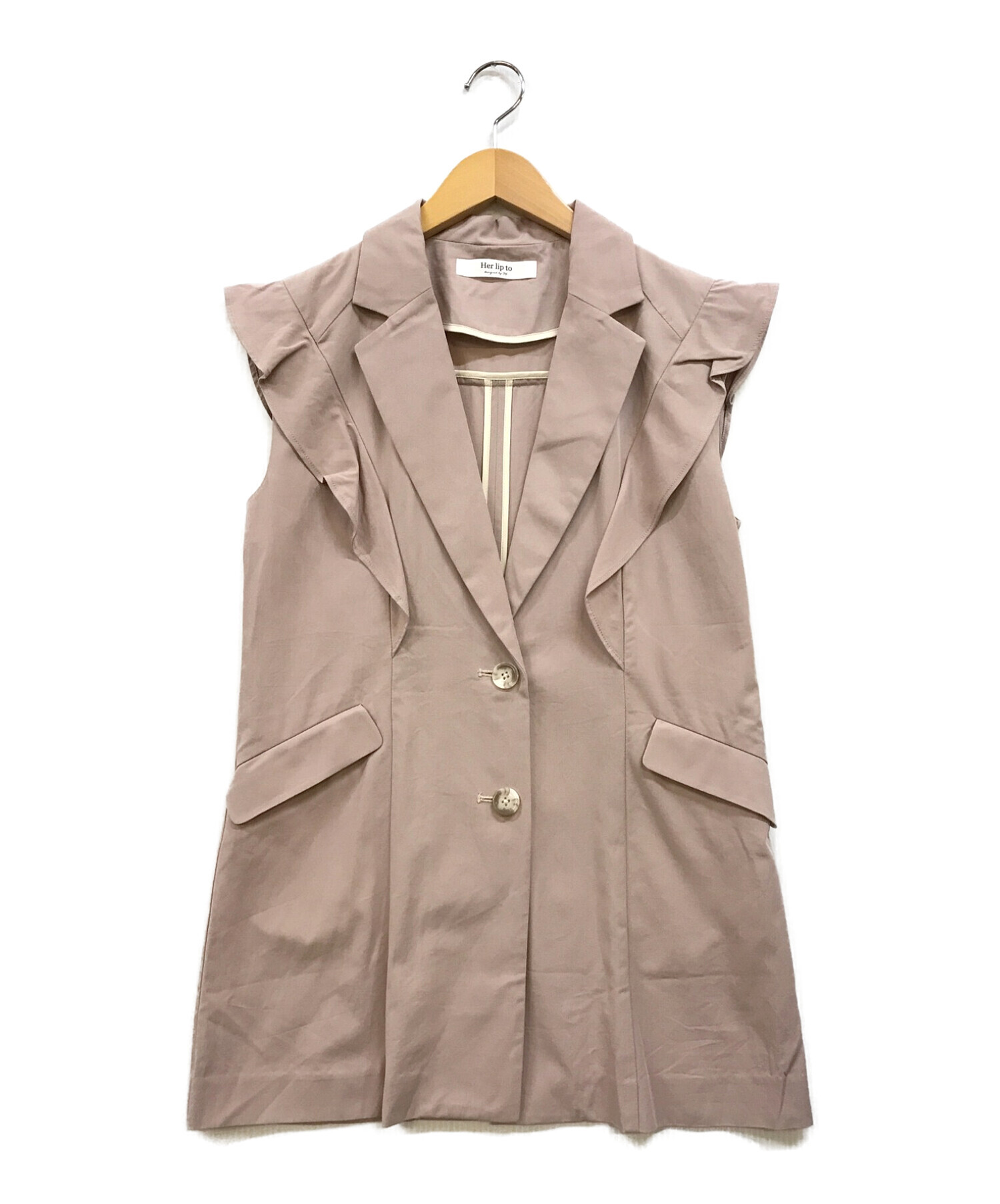 herlipto Ruffle Sleeve Vest Set Rose｜レディース その他 