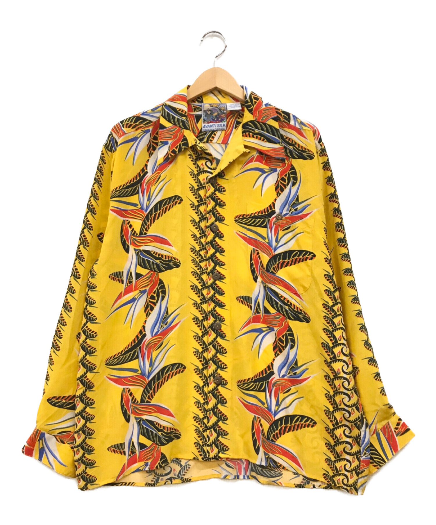 未使用に近い！ アロハシャツ アヴァンティ AVANTI シルク SILK 