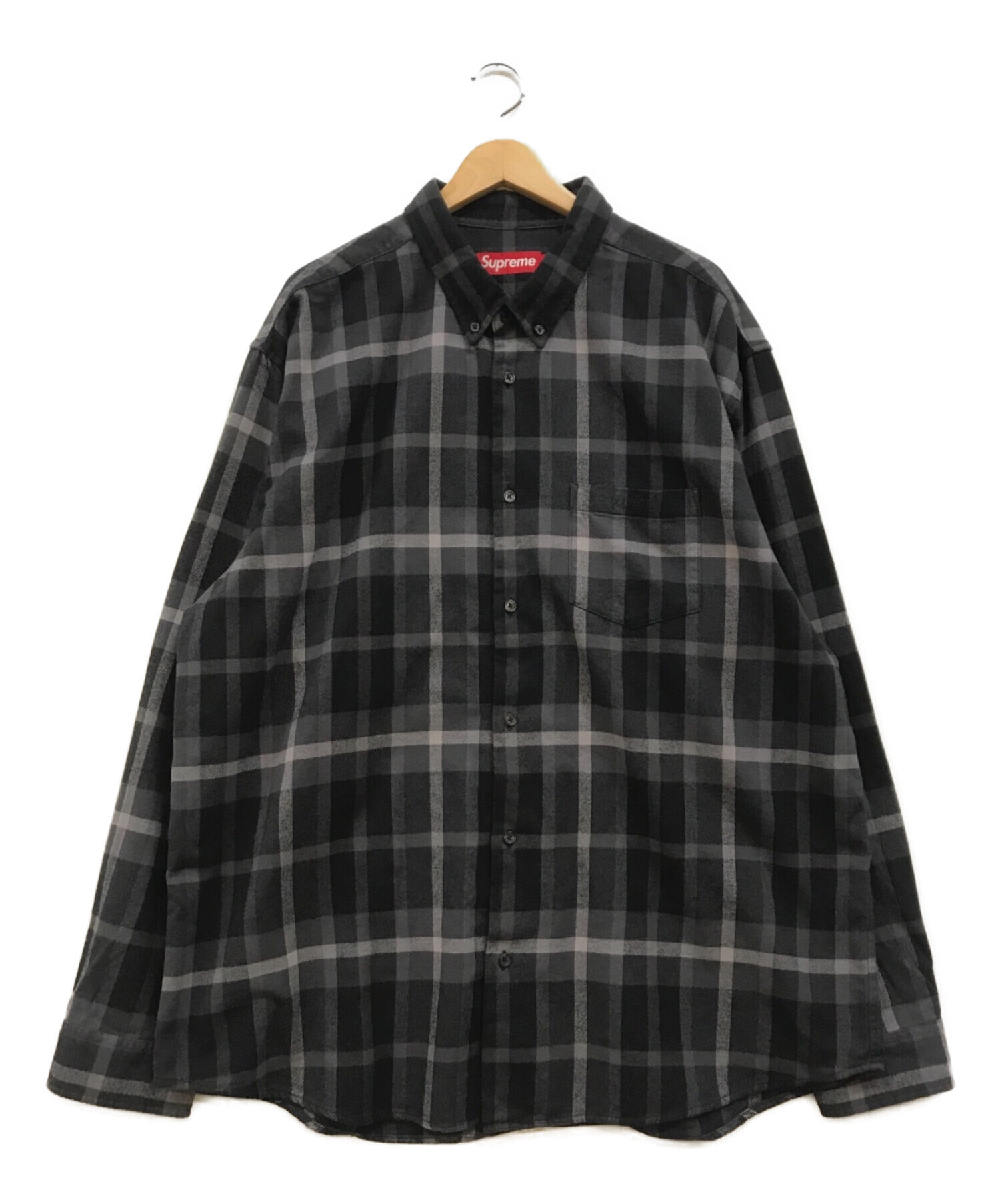 中古・古着通販】SUPREME (シュプリーム) Plaid Flannel Shirt グレー ...