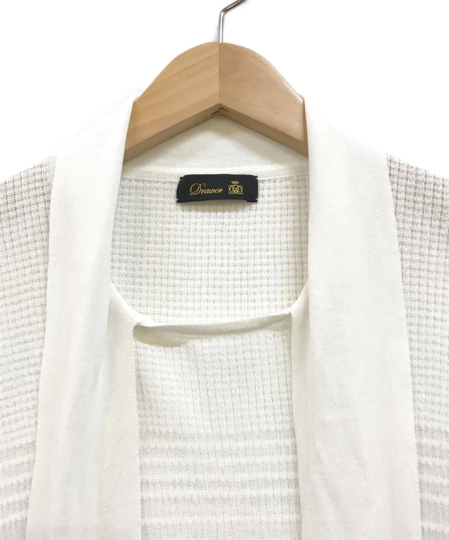 中古・古着通販】DRAWER (ドゥロワー) ボウタイニット ホワイト サイズ 