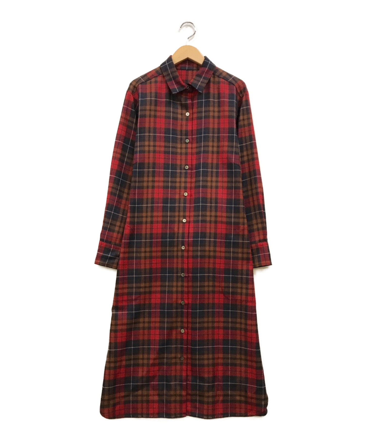 23区・LOCHCARRON TARTAN CHECK CLEAR チェック シャツワンピースG44