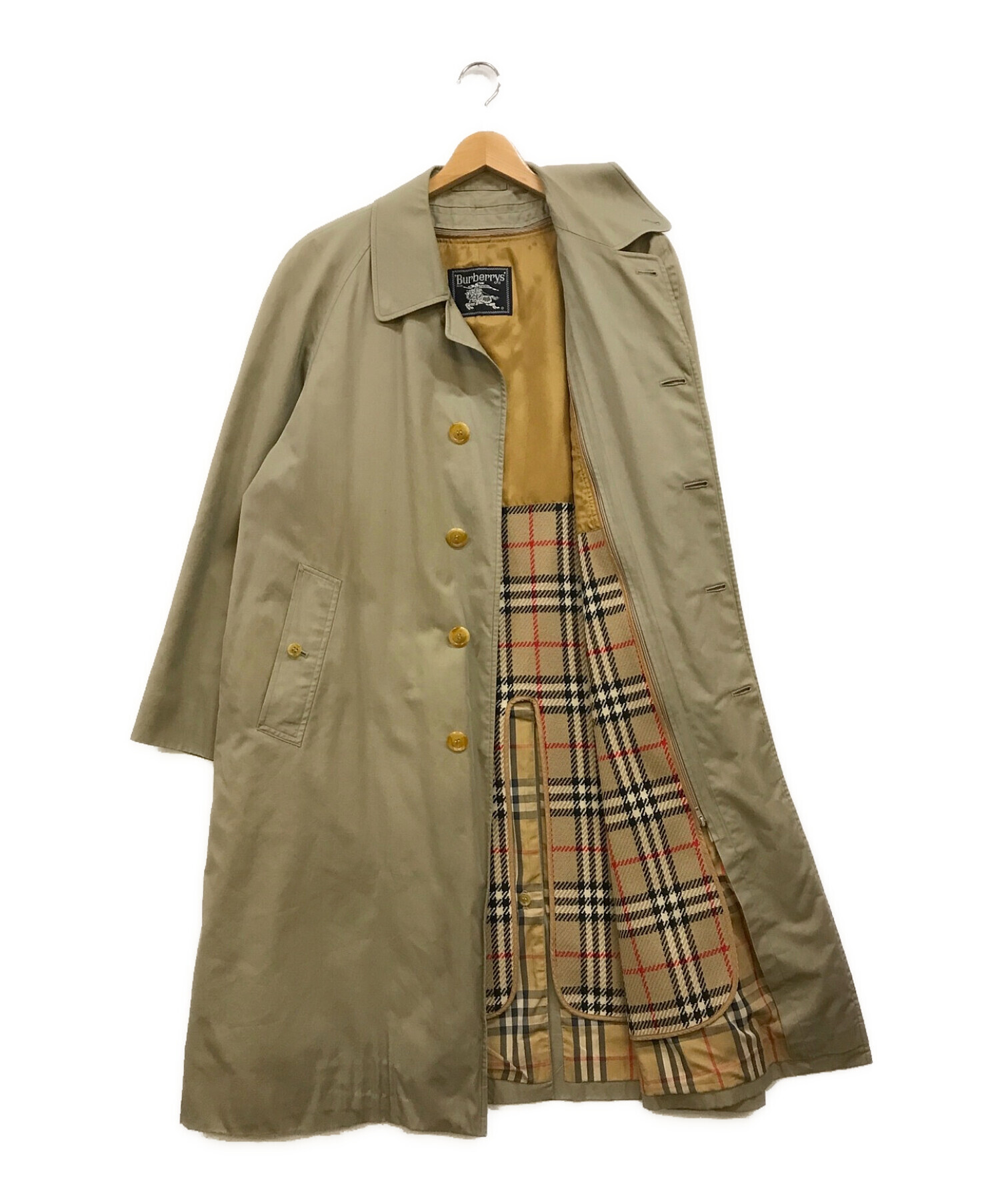 Burberrys ステンカラーコート ノバチェック ライナー付 ベージュ