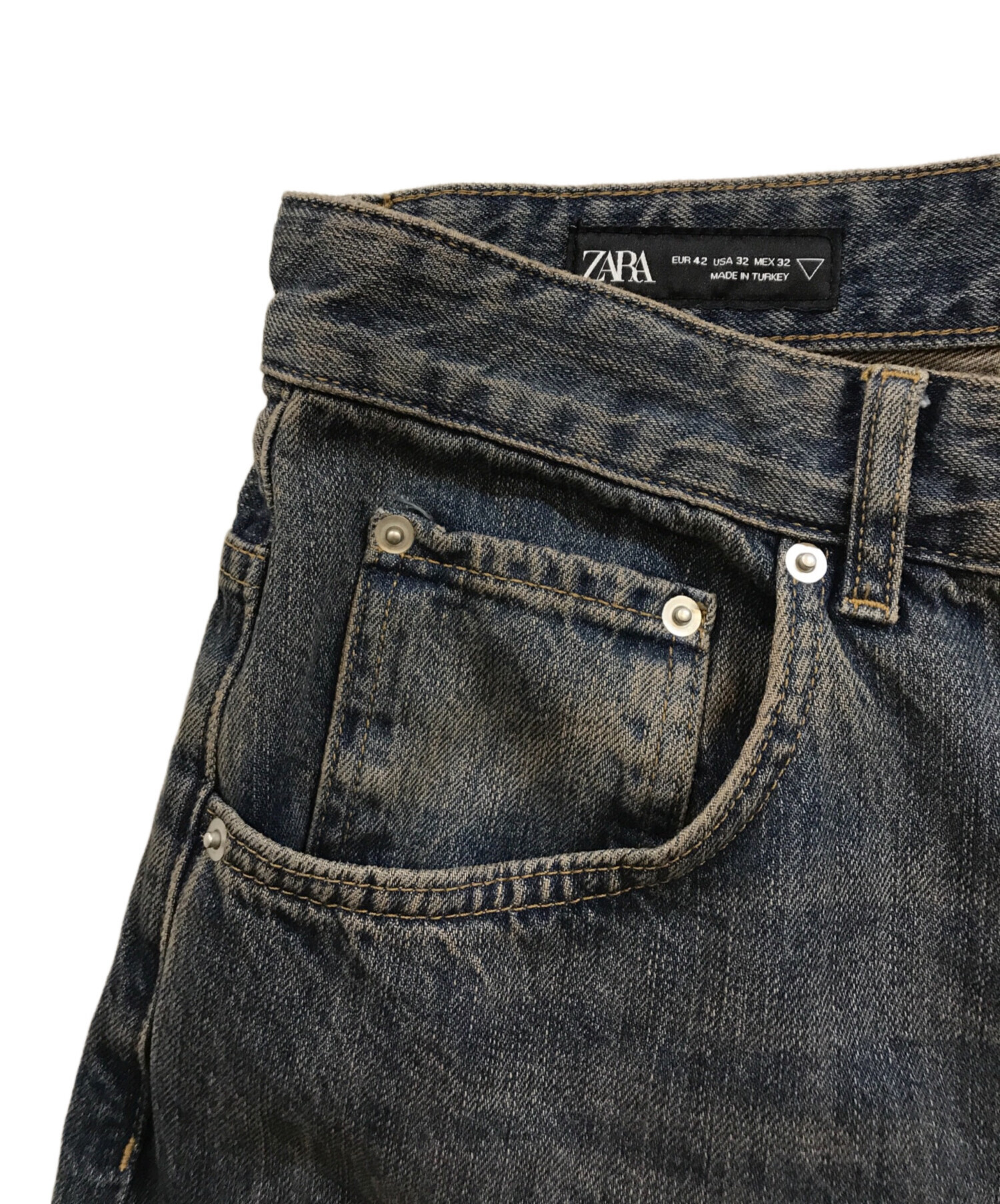 中古・古着通販】ZARA (ザラ) オーバーダイ BAGGY デニムパンツ