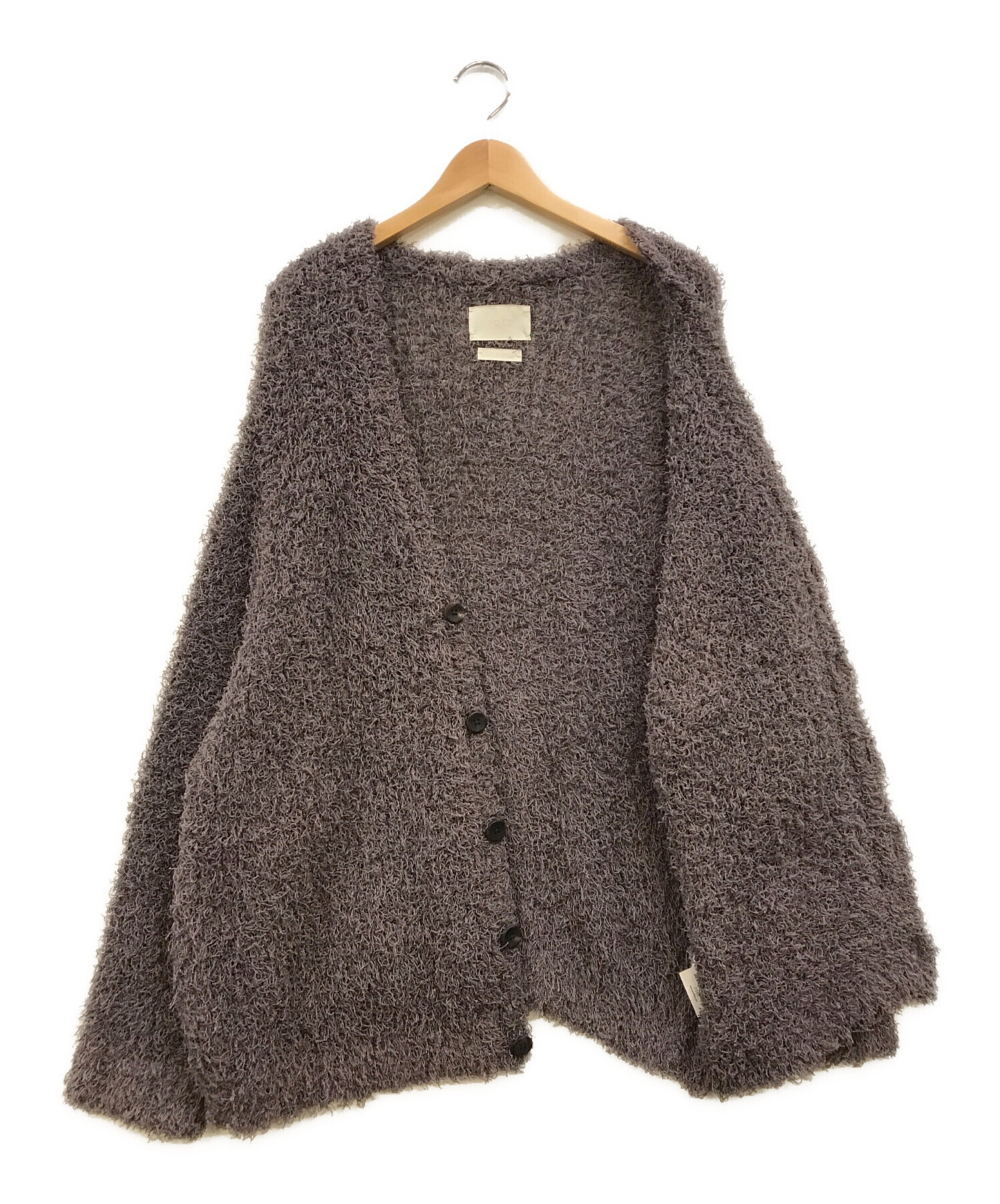中古・古着通販】YOKE (ヨーク) BUSHY COTTON CARDIGAN パープル  