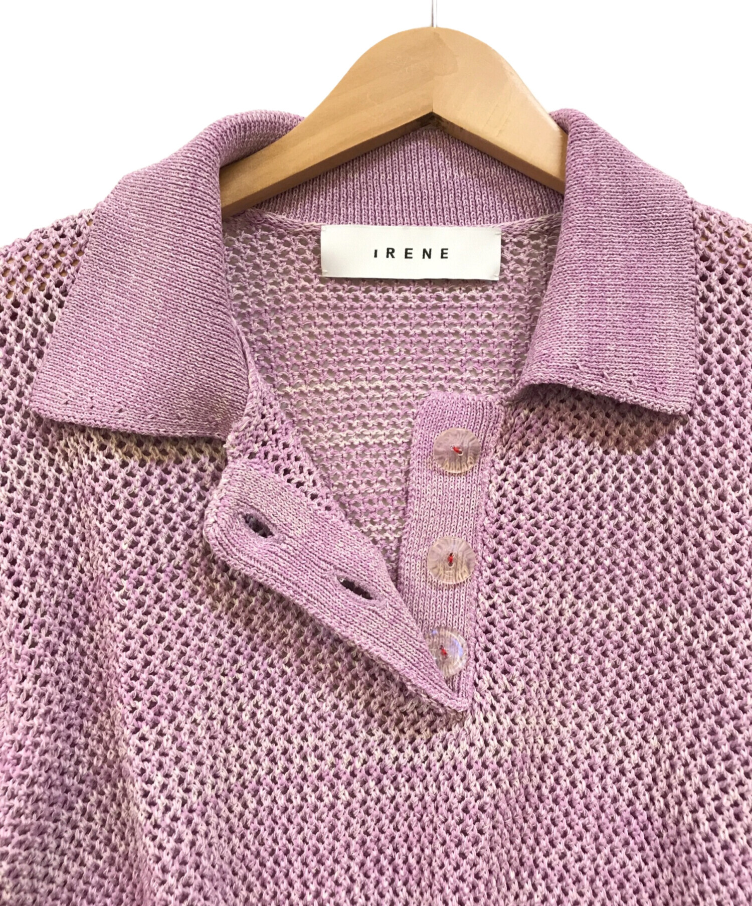 IRENE アイレネ/Mix Yarn Knit Polo